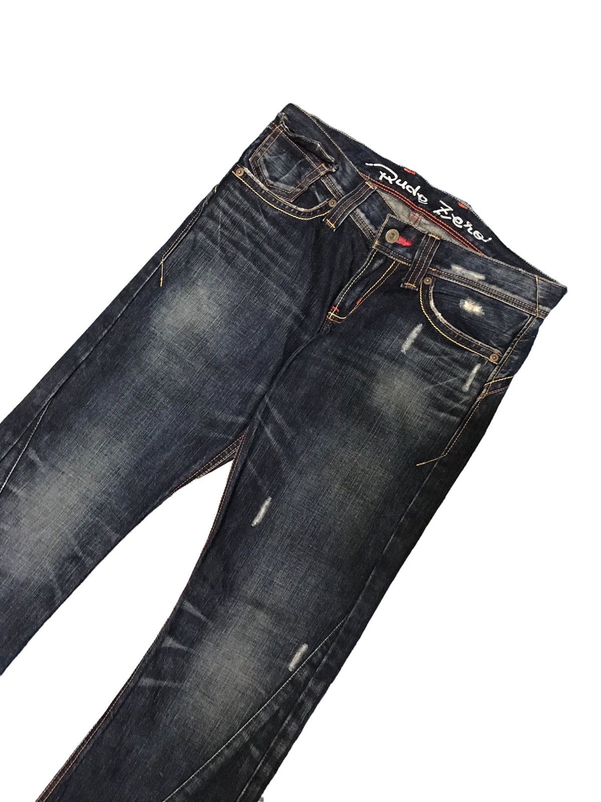 20471120 Flare Edwin Japan Edition Rude Zero Distressed Red Knit Size US 30 / EU 46 - 3 Thumbnail