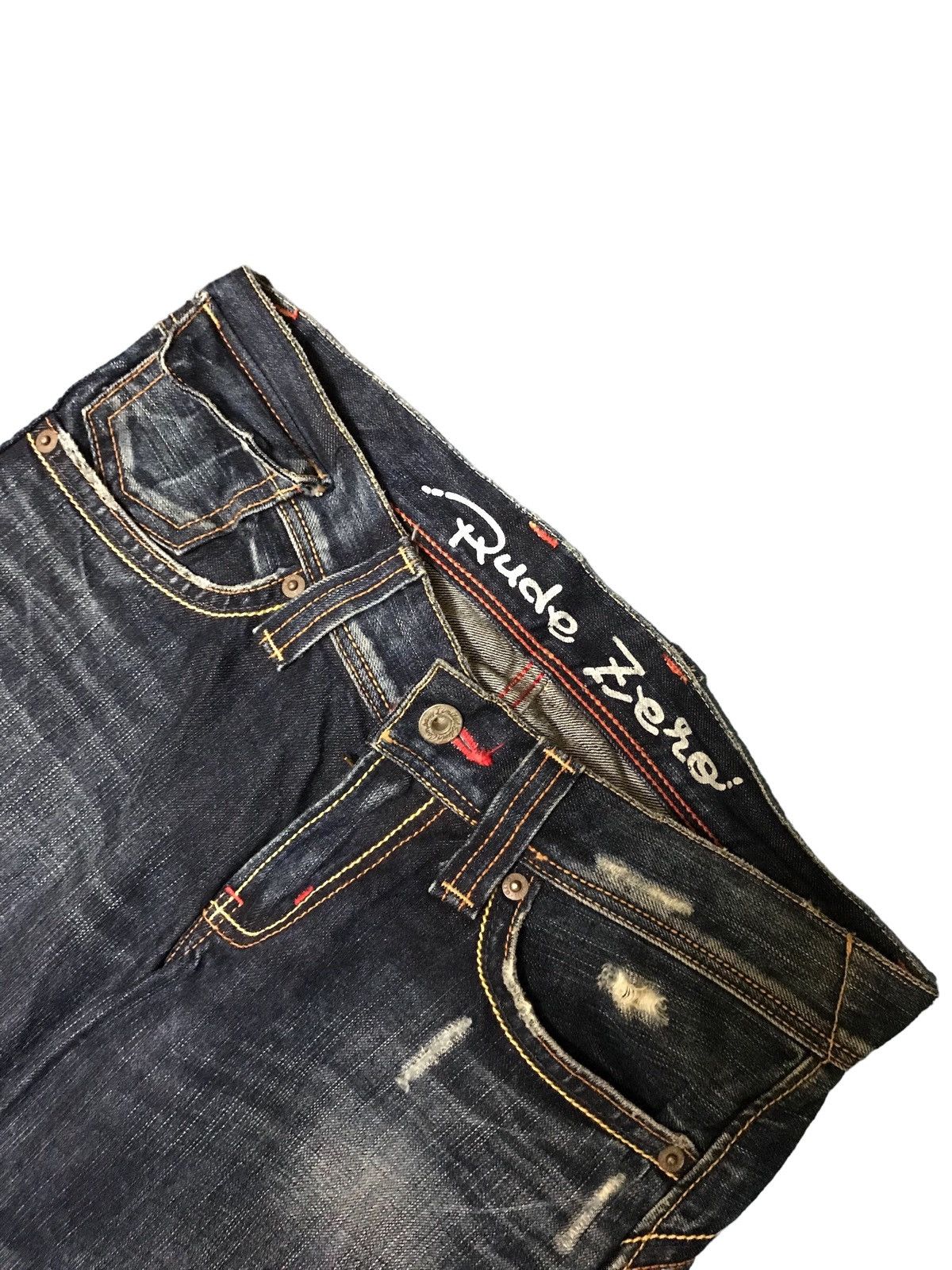 20471120 Flare Edwin Japan Edition Rude Zero Distressed Red Knit Size US 30 / EU 46 - 4 Thumbnail