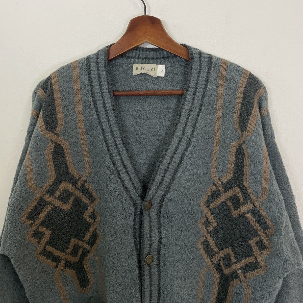 Aran Isles Knitwear × Other Vintage Buozzi Art Cardingan Knitwear Size US XL / EU 56 / 4 - 4 Thumbnail