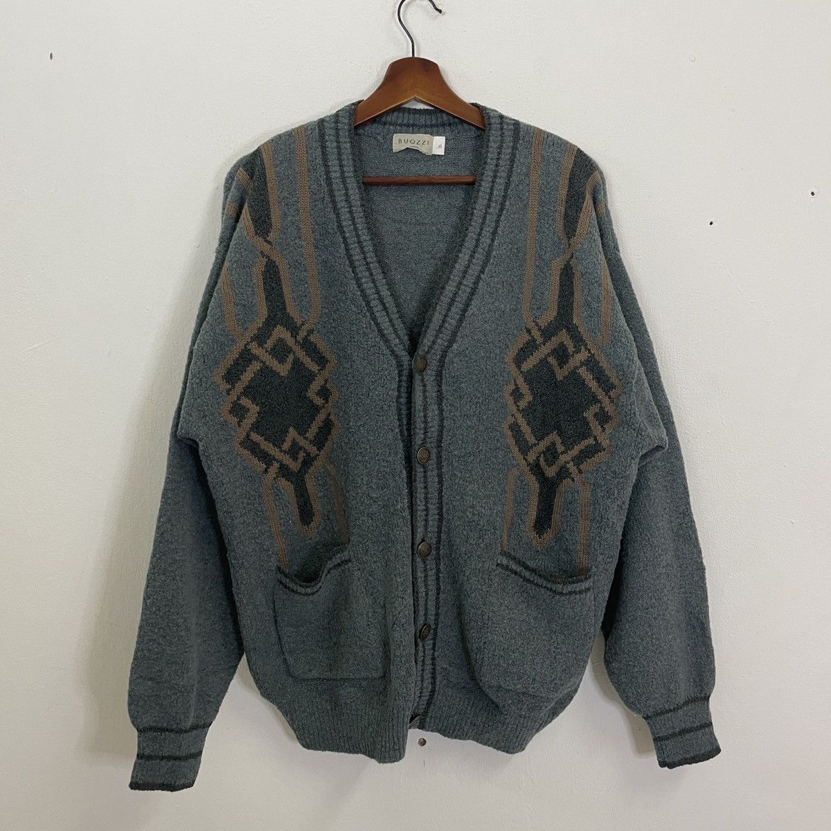 Aran Isles Knitwear × Other Vintage Buozzi Art Cardingan Knitwear Size US XL / EU 56 / 4 - 1 Thumbnail