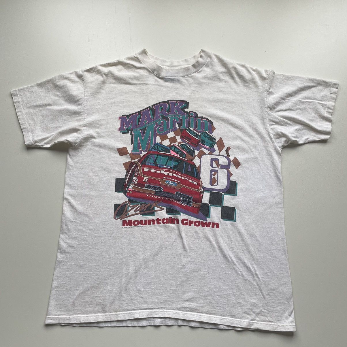 Vintage Vintage 90s Mark Martin Nascar Racing Graphic t shirt XL | Grailed