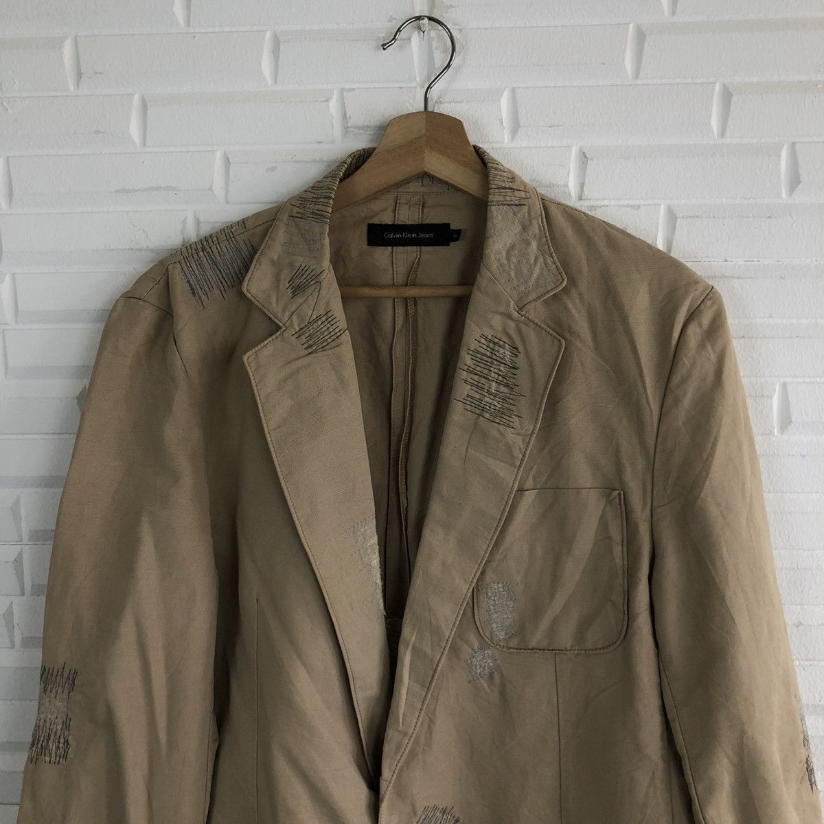 Calvin Klein CALVIN KLEIN HIKORY CHORE JACKET PATCH WORK DESIGN Size US XL / EU 56 / 4 - 3 Thumbnail