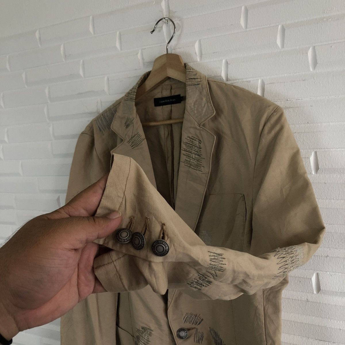 Calvin Klein CALVIN KLEIN HIKORY CHORE JACKET PATCH WORK DESIGN Size US XL / EU 56 / 4 - 6 Thumbnail
