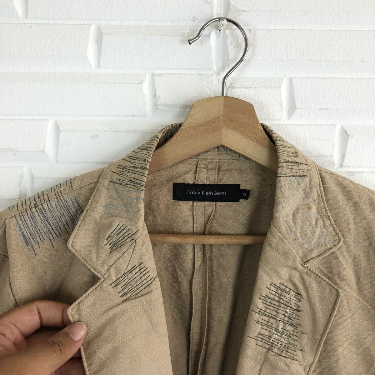 Calvin Klein CALVIN KLEIN HIKORY CHORE JACKET PATCH WORK DESIGN Size US XL / EU 56 / 4 - 5 Thumbnail