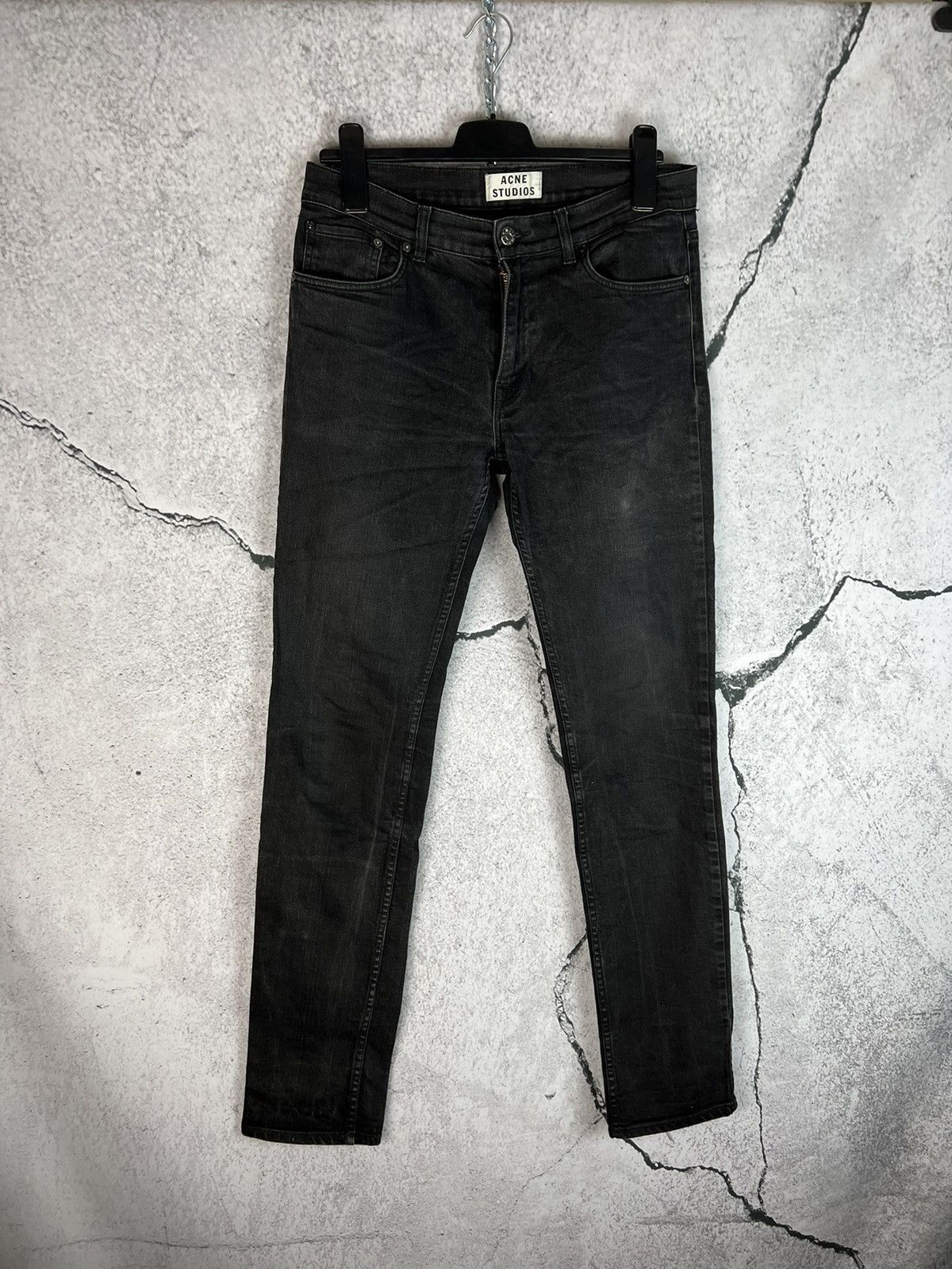 Acne Studios 1989 Men's Loose Fit Jeans Distressed Mud Stained