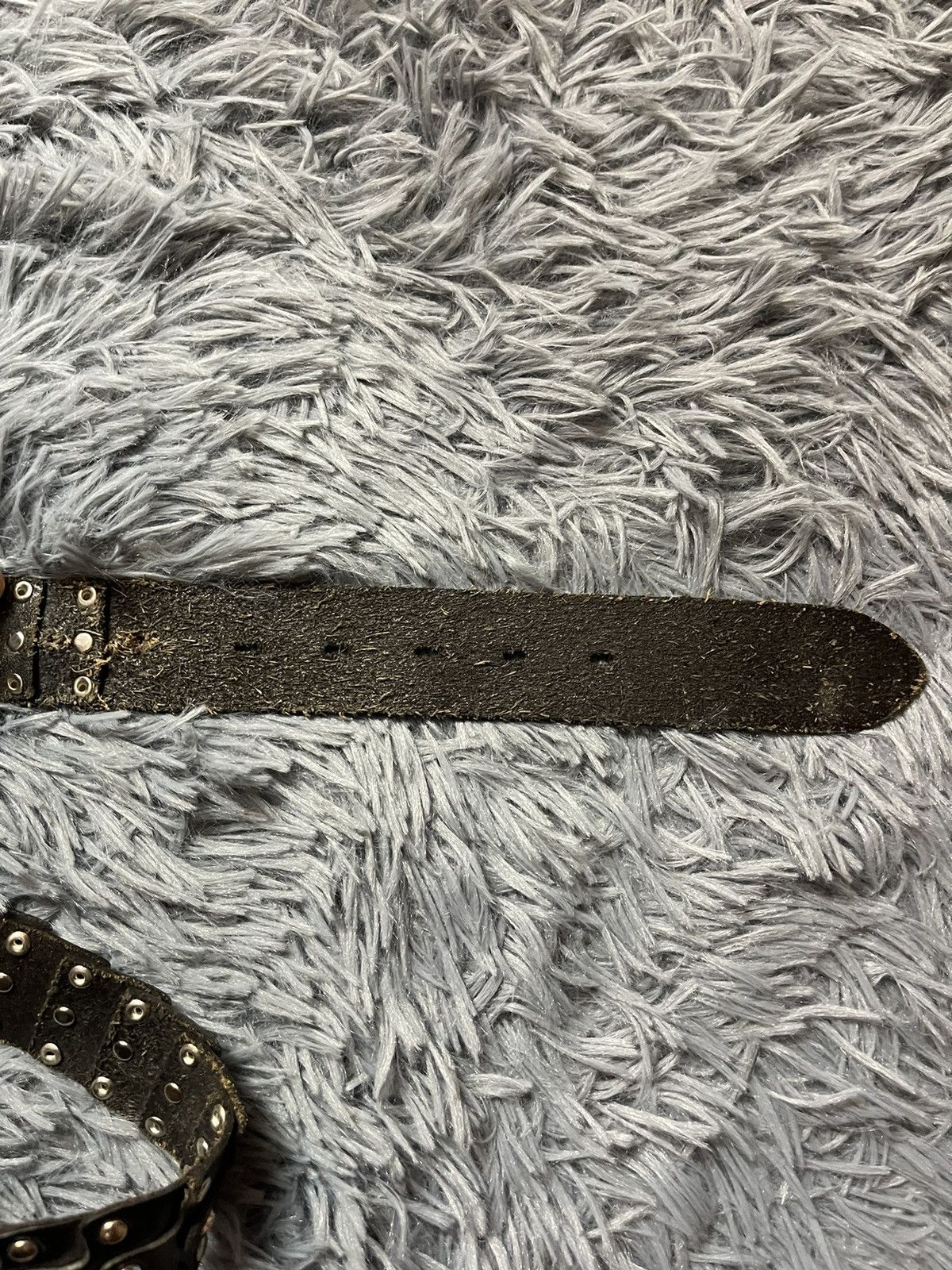 Cowboy Equipment × Vintage Y2K vintage avant garde patchwork gamestones leather belt Size 34 - 5 Thumbnail
