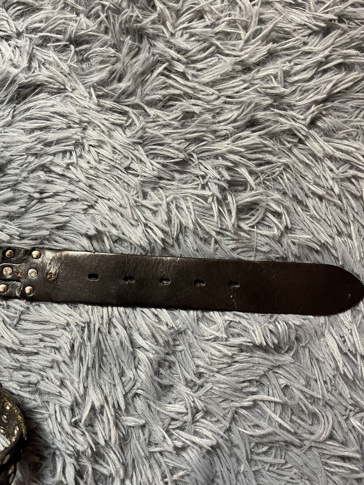 Cowboy Equipment × Vintage Y2K vintage avant garde patchwork gamestones leather belt Size 34 - 4 Thumbnail