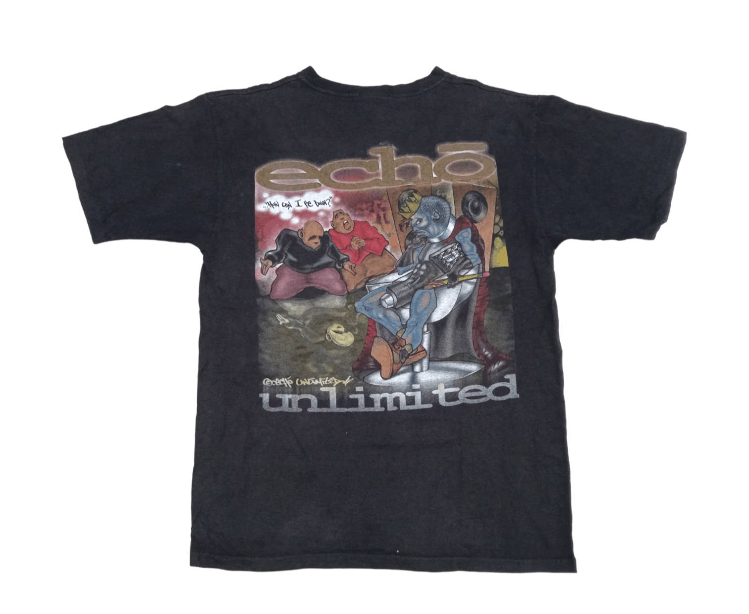 image of Ecko Unltd x Vintage 90's Echo T-Shirt Ecko in Faded Black, Men's (Size Large)