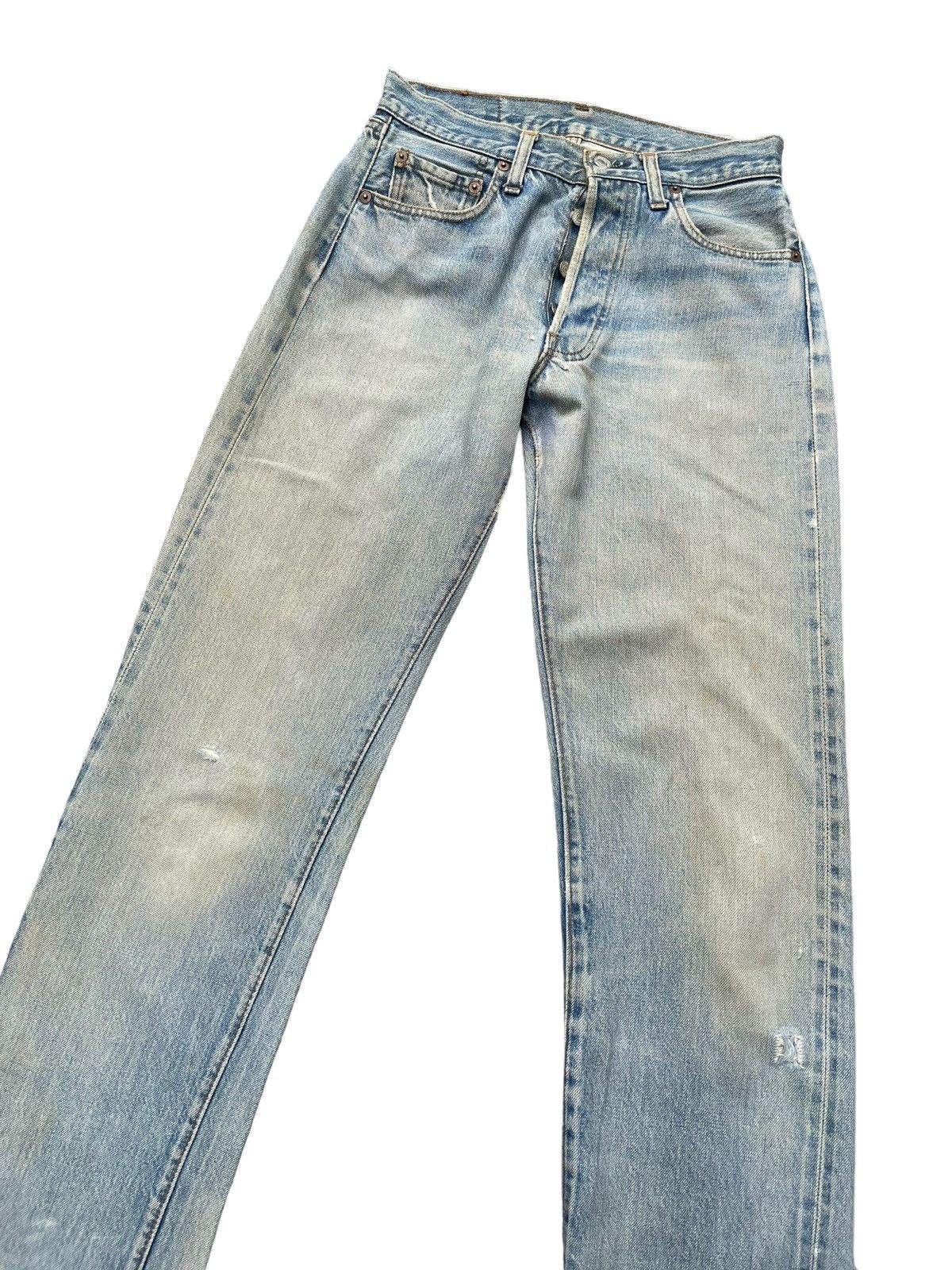 Levi's Vintage 1980 Levis 501 e Selvedge Distresed Denim Size US 28 / EU 44 - 4 Thumbnail