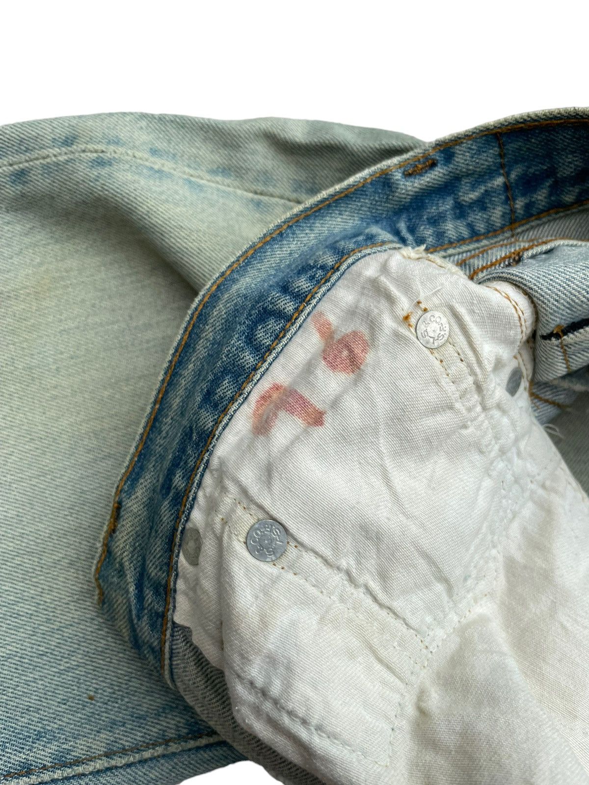 Levi's Vintage 1980 Levis 501 e Selvedge Distresed Denim Size US 28 / EU 44 - 7 Thumbnail