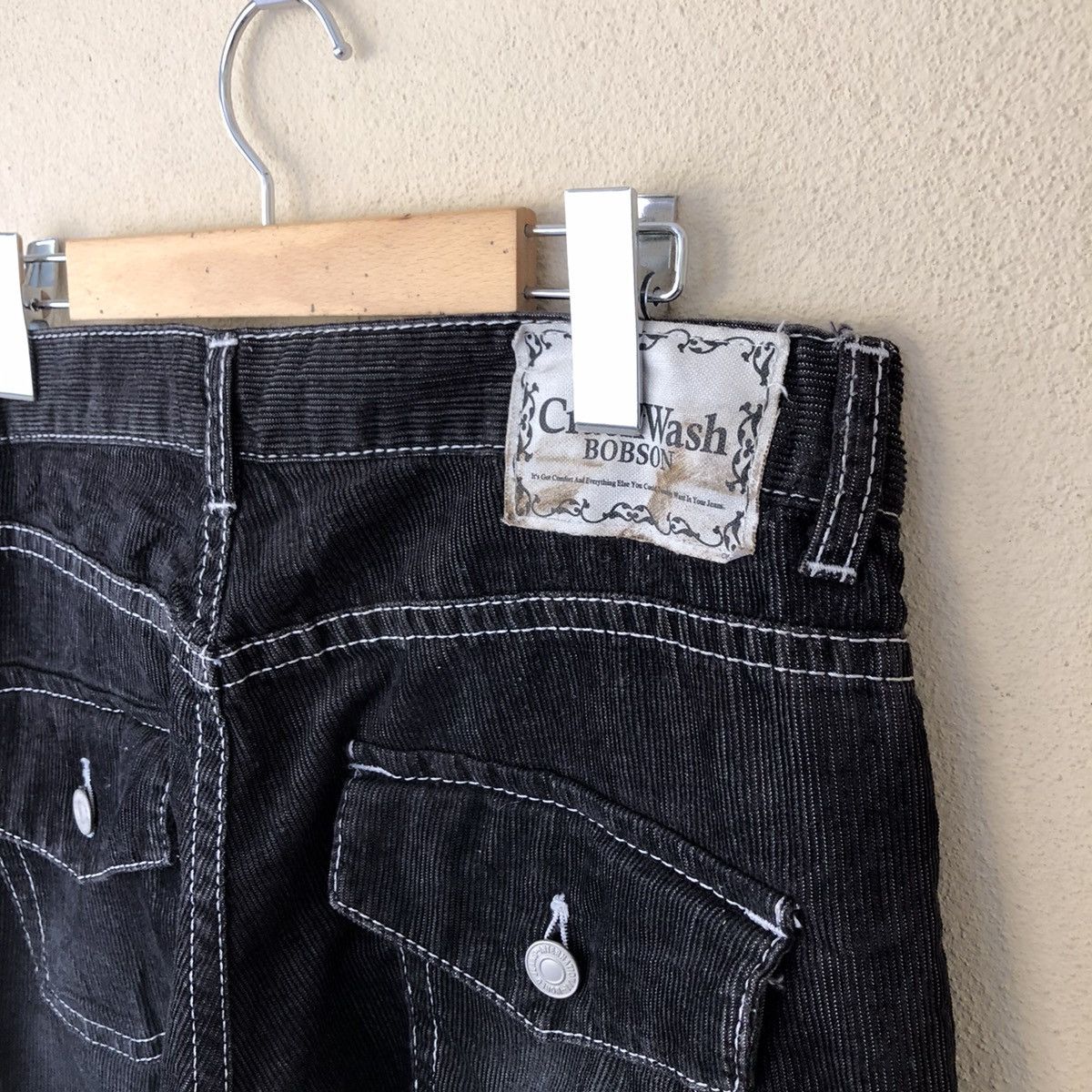 Japanese Brand CORDUROY PANT CRACK WASH BOBSON Size US 32 / EU 48 - 8 Thumbnail