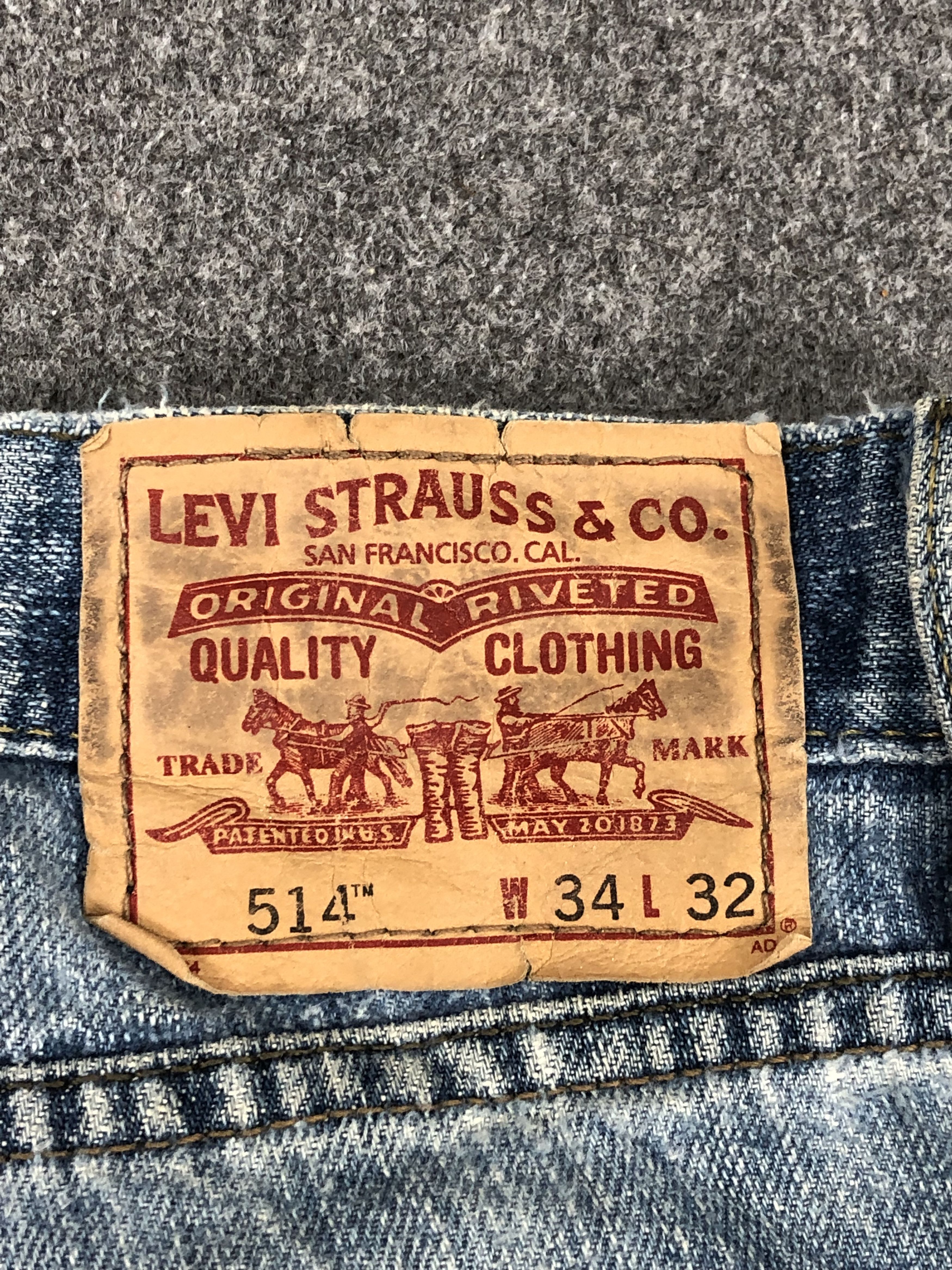 Levi's × Vintage Vintage Levis 514 Faded Blue Jeans Size US 35 - 5 Thumbnail