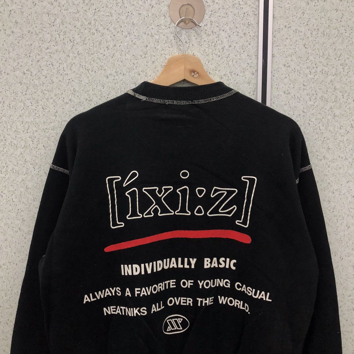 ixi;z] SWEATSHIRT BIG LOGO MADE IN JAPAN HARD TO FIND, image size:1200x1200
