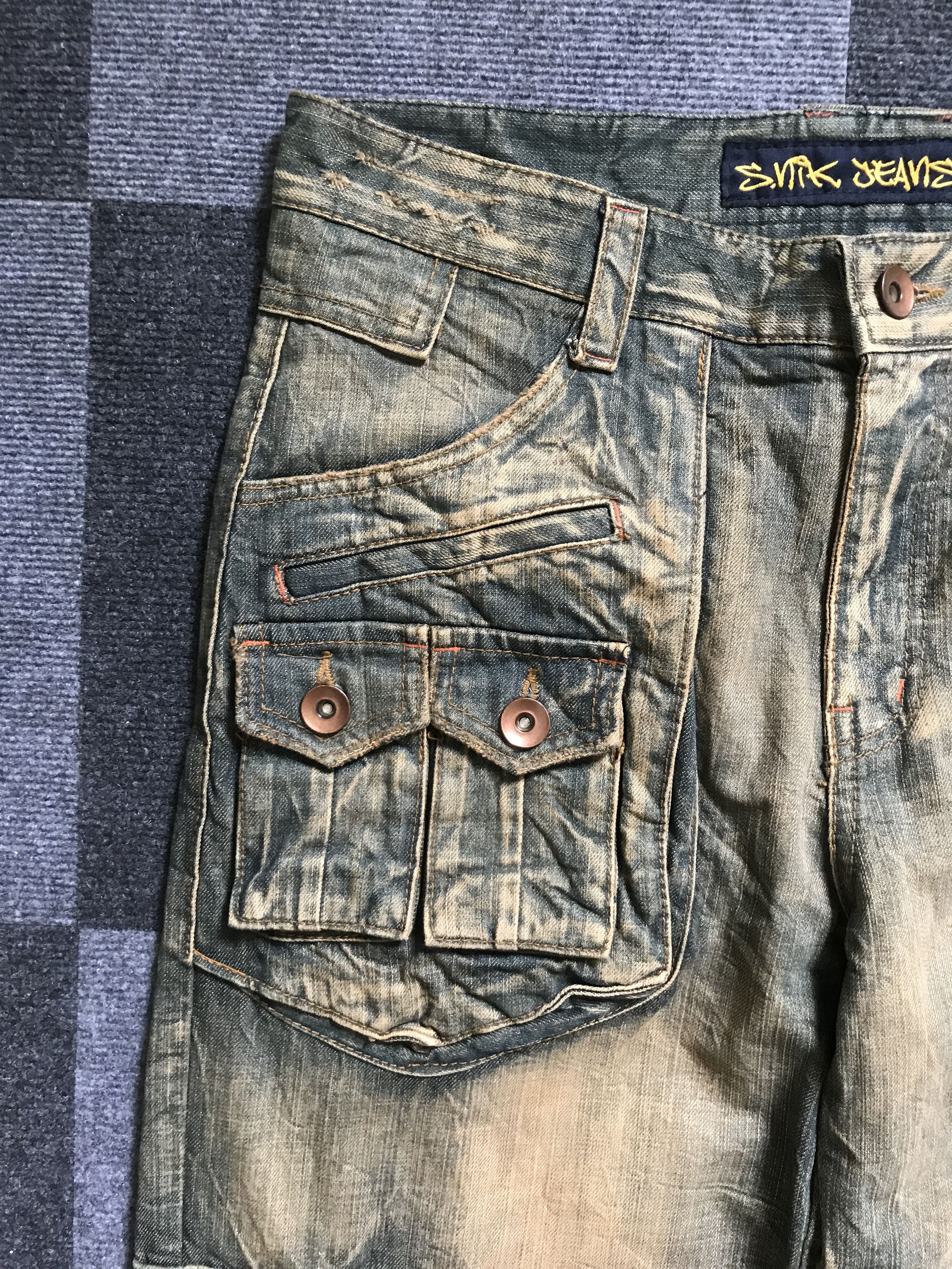 Seditionaries 💥BAGGY💥CP247 SLINK Seditionarie 3d Multipocket Baggy Jeans Size US 35 - 8 Thumbnail