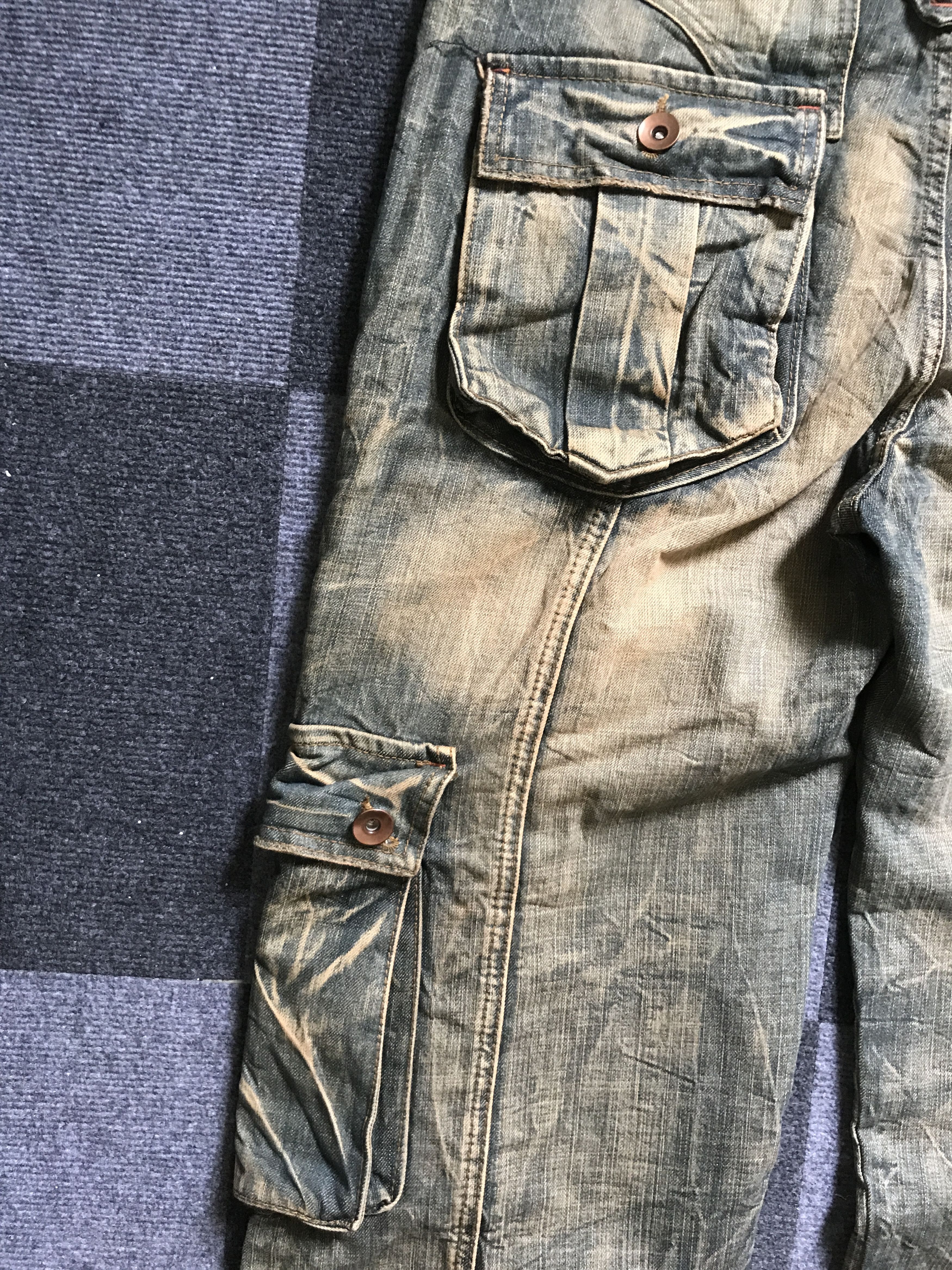 Seditionaries 💥BAGGY💥CP247 SLINK Seditionarie 3d Multipocket Baggy Jeans Size US 35 - 17 Thumbnail
