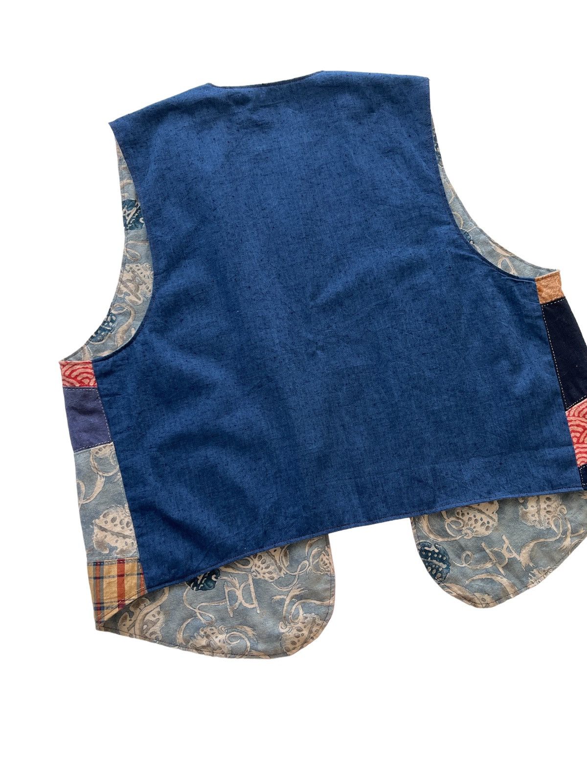 Vintage Reversible Handmade Patchwork Sashiko Kapital Style Vest Size US M / EU 48-50 / 2 - 8 Thumbnail