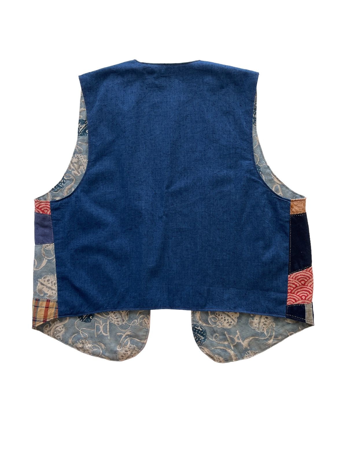 Vintage Reversible Handmade Patchwork Sashiko Kapital Style Vest Size US M / EU 48-50 / 2 - 2 Thumbnail