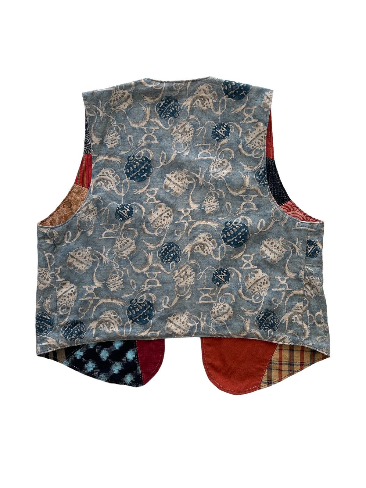 Vintage Reversible Handmade Patchwork Sashiko Kapital Style Vest Size US M / EU 48-50 / 2 - 4 Thumbnail