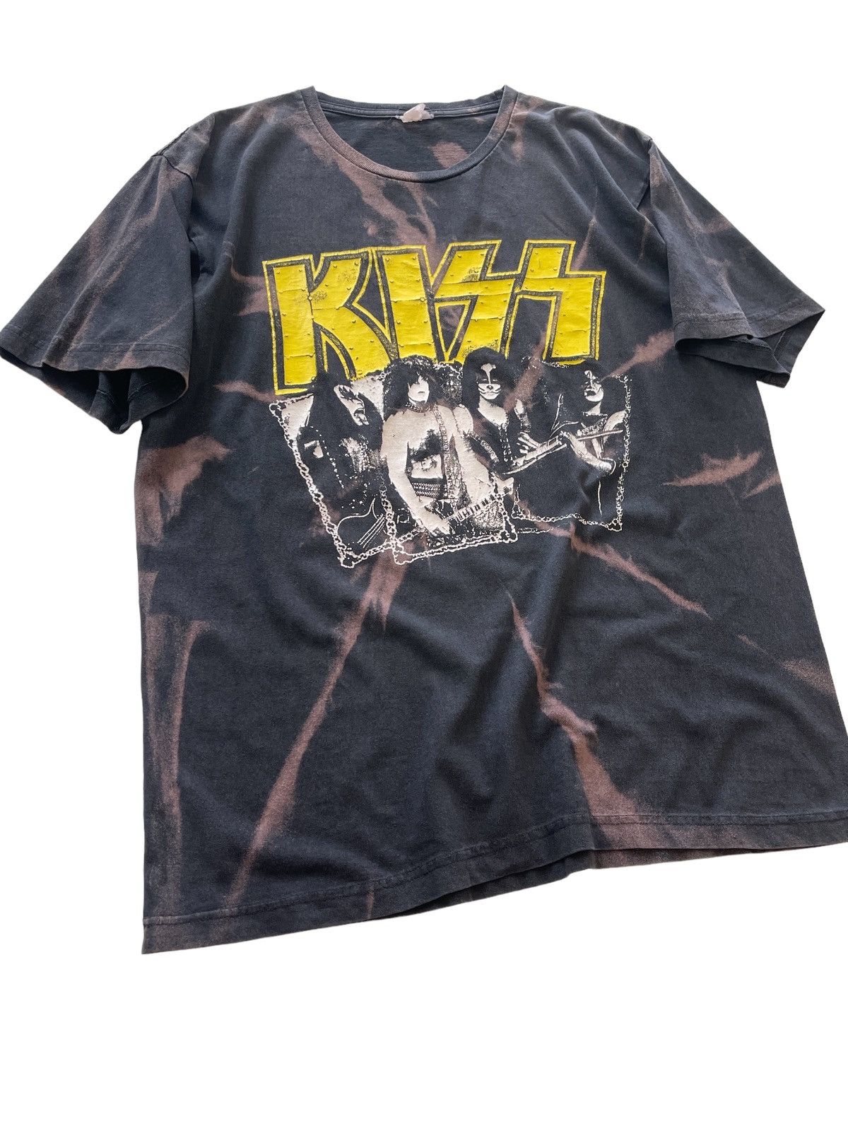 Band Tees Vintage Kiss Tie Dye Bleach Tees Size US XL / EU 56 / 4 - 4 Thumbnail