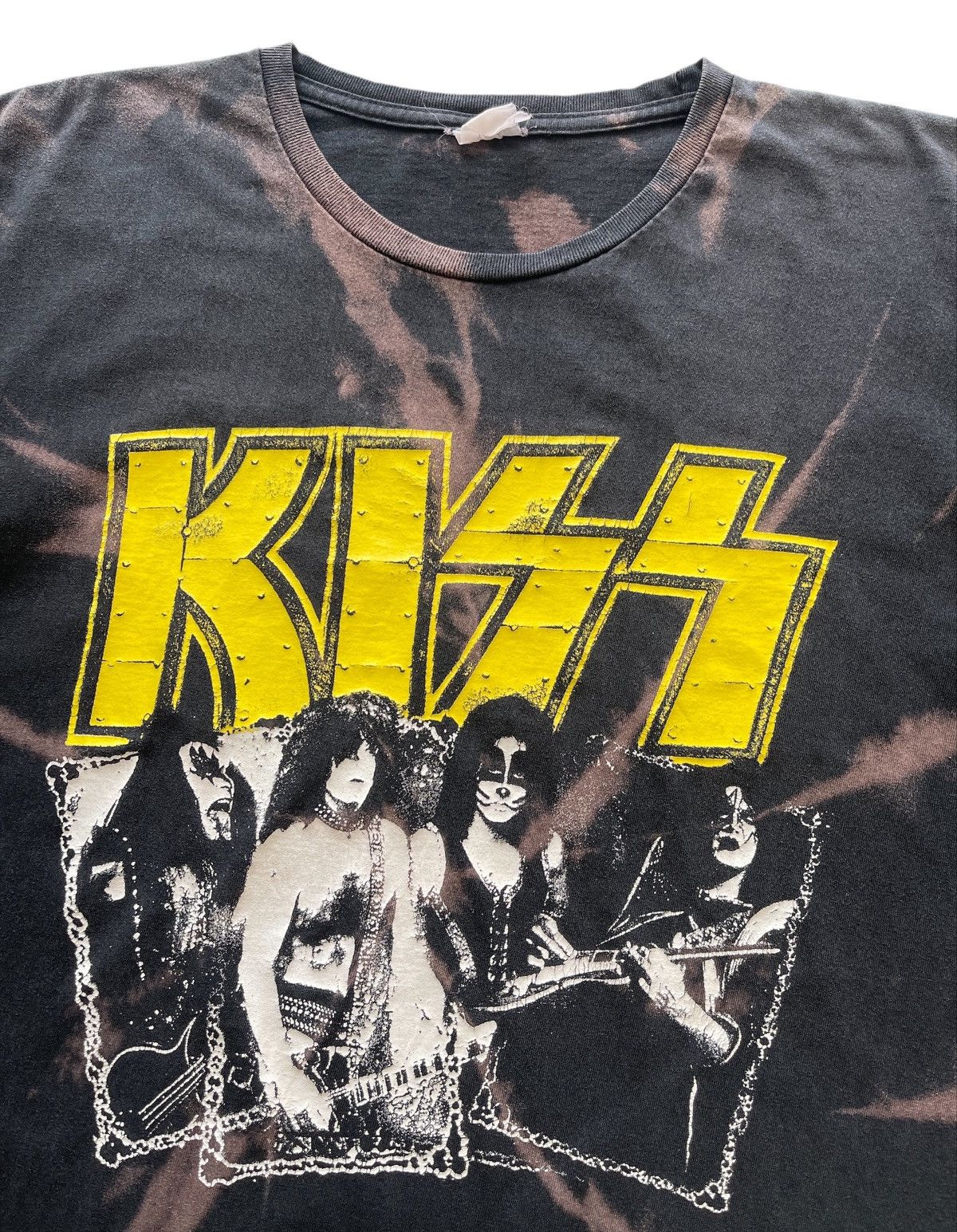 Band Tees Vintage Kiss Tie Dye Bleach Tees Size US XL / EU 56 / 4 - 8 Thumbnail