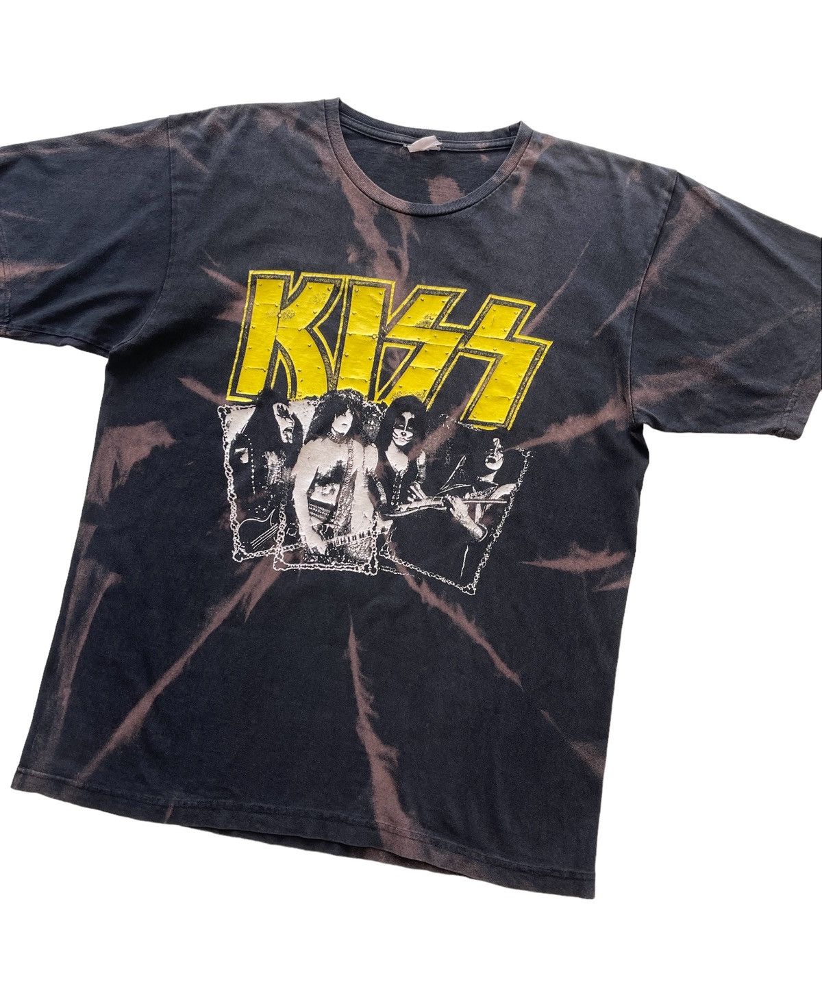 Band Tees Vintage Kiss Tie Dye Bleach Tees Size US XL / EU 56 / 4 - 5 Thumbnail