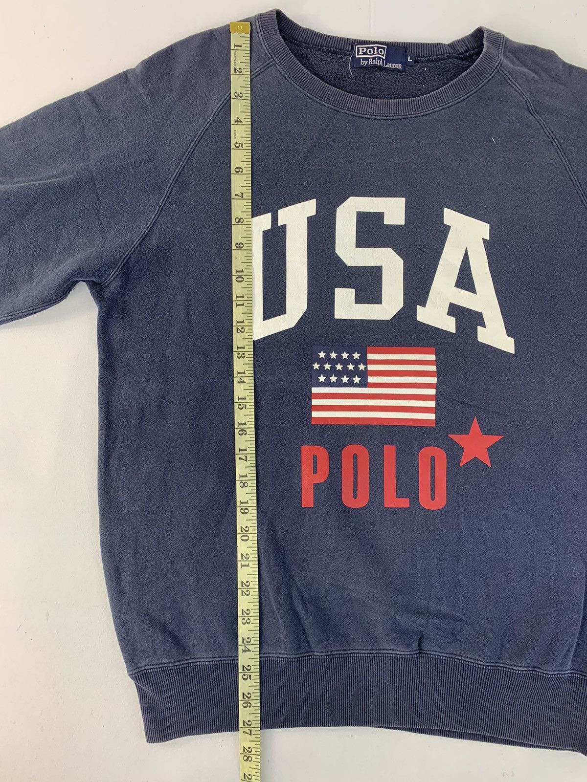 Polo Ralph Lauren 90s Polo By Ralph Lauren Usa Big Flag Logo Printed Crewneck Size US L / EU 52-54 / 3 - 5 Thumbnail