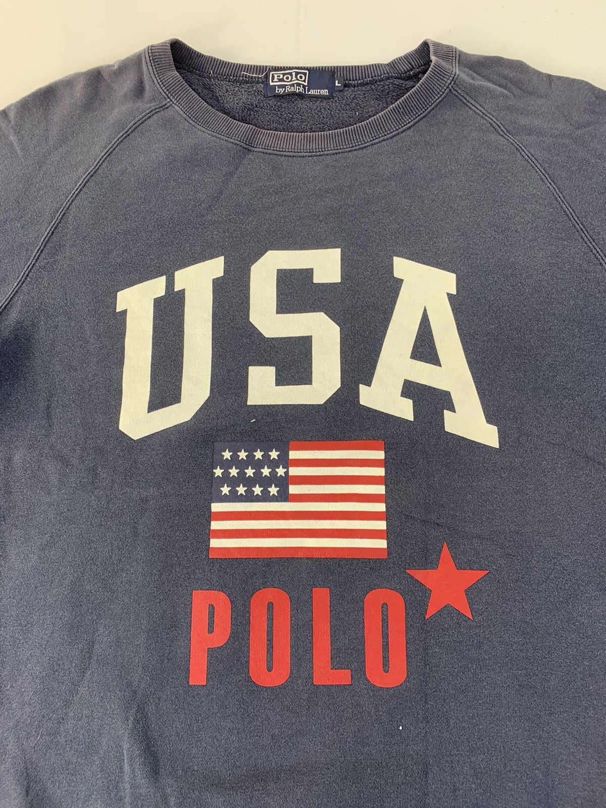 Polo Ralph Lauren 90s Polo By Ralph Lauren Usa Big Flag Logo Printed Crewneck Size US L / EU 52-54 / 3 - 2 Thumbnail