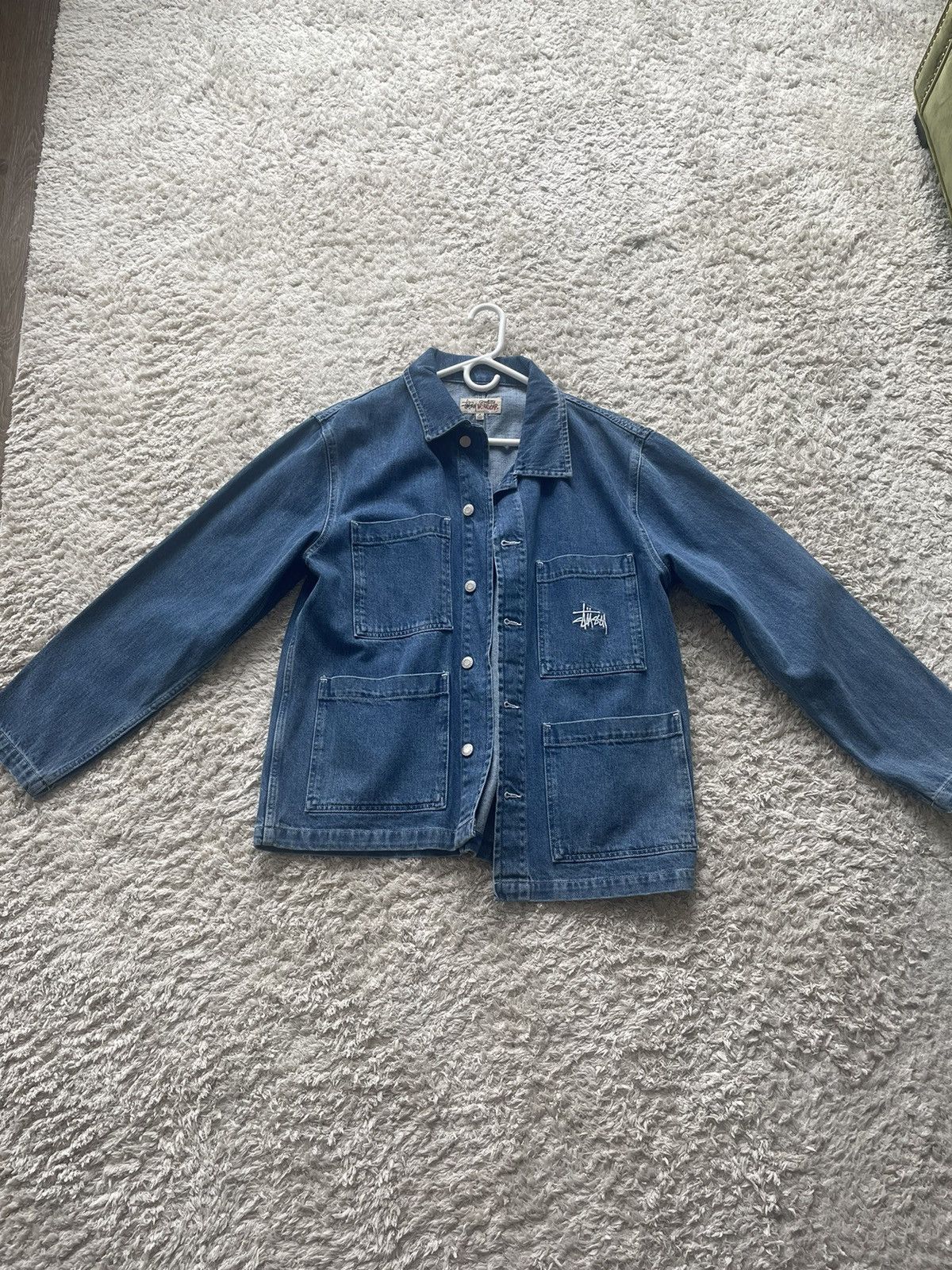 stussy denim chore jacket