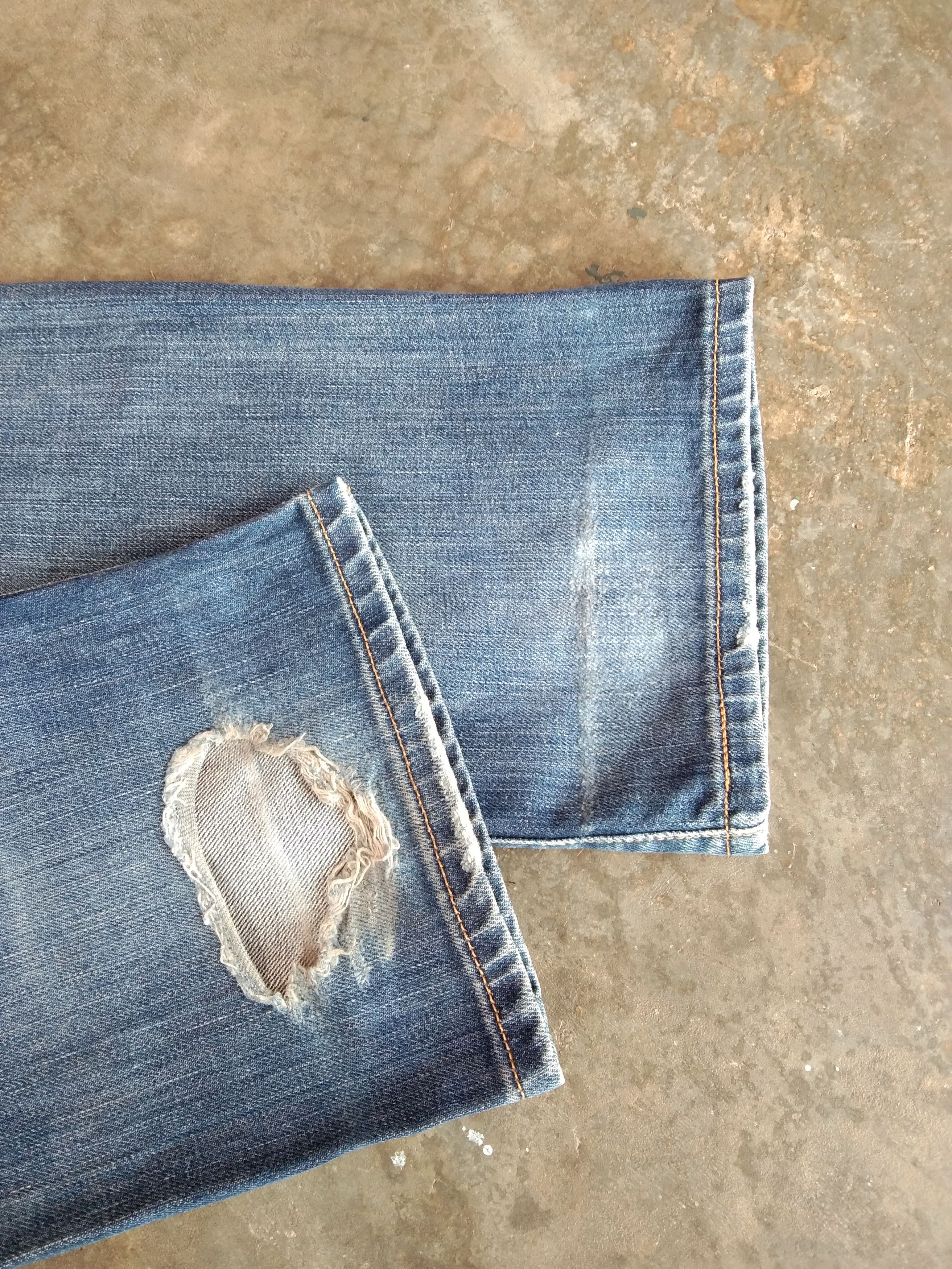 Levi's Vintage Levi's 501 Rusty Wash Distressed Jeans 31x32 Size US 31 - 3 Thumbnail