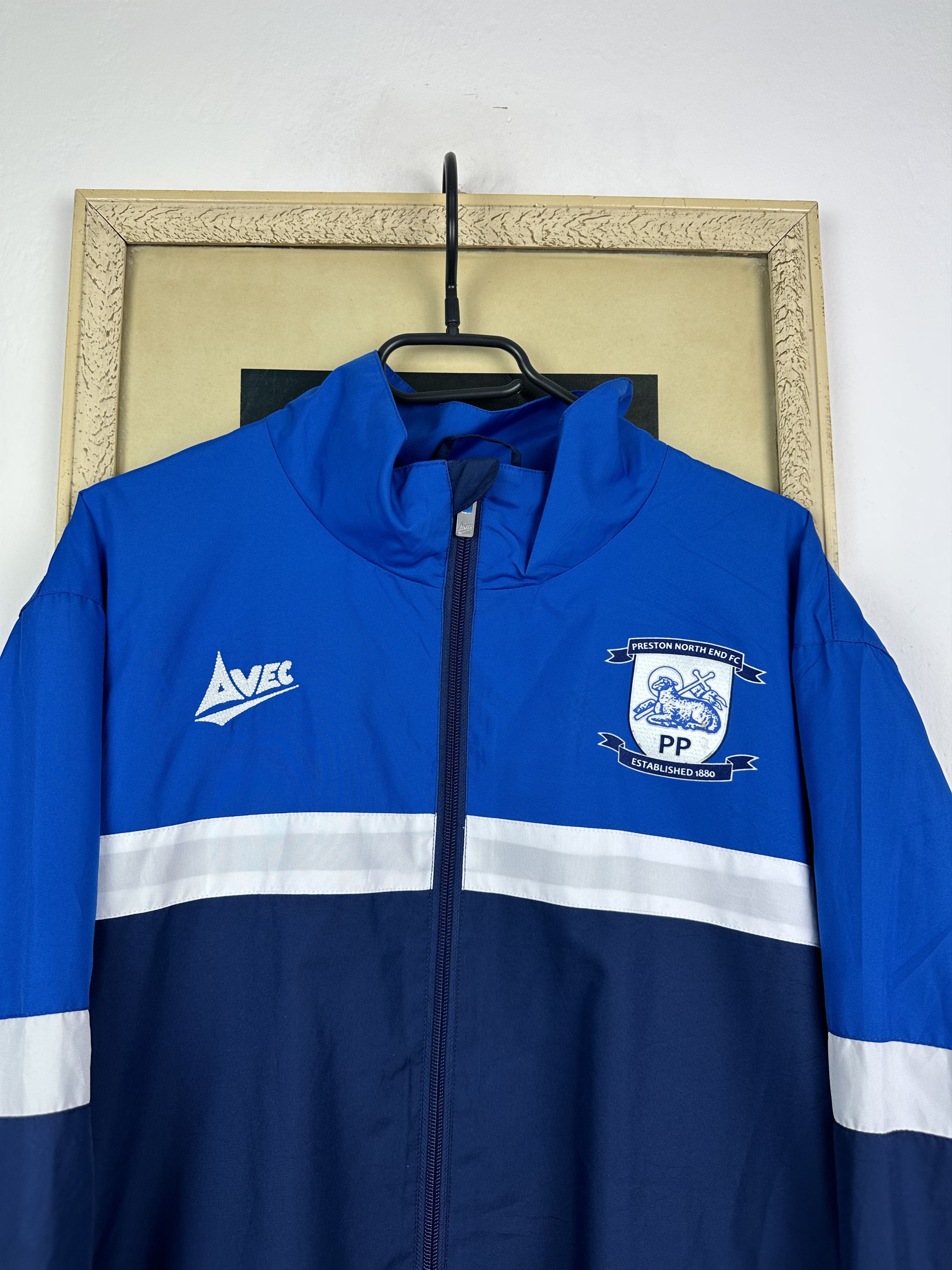 Vintage Preston North End FC Football Jacket Track Top Avec Y2K Size US XL / EU 56 / 4 - 2 Thumbnail