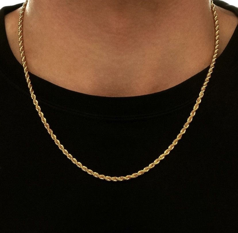 image of Givenchy Gold Rope Chain Vintage Necklace, Men's