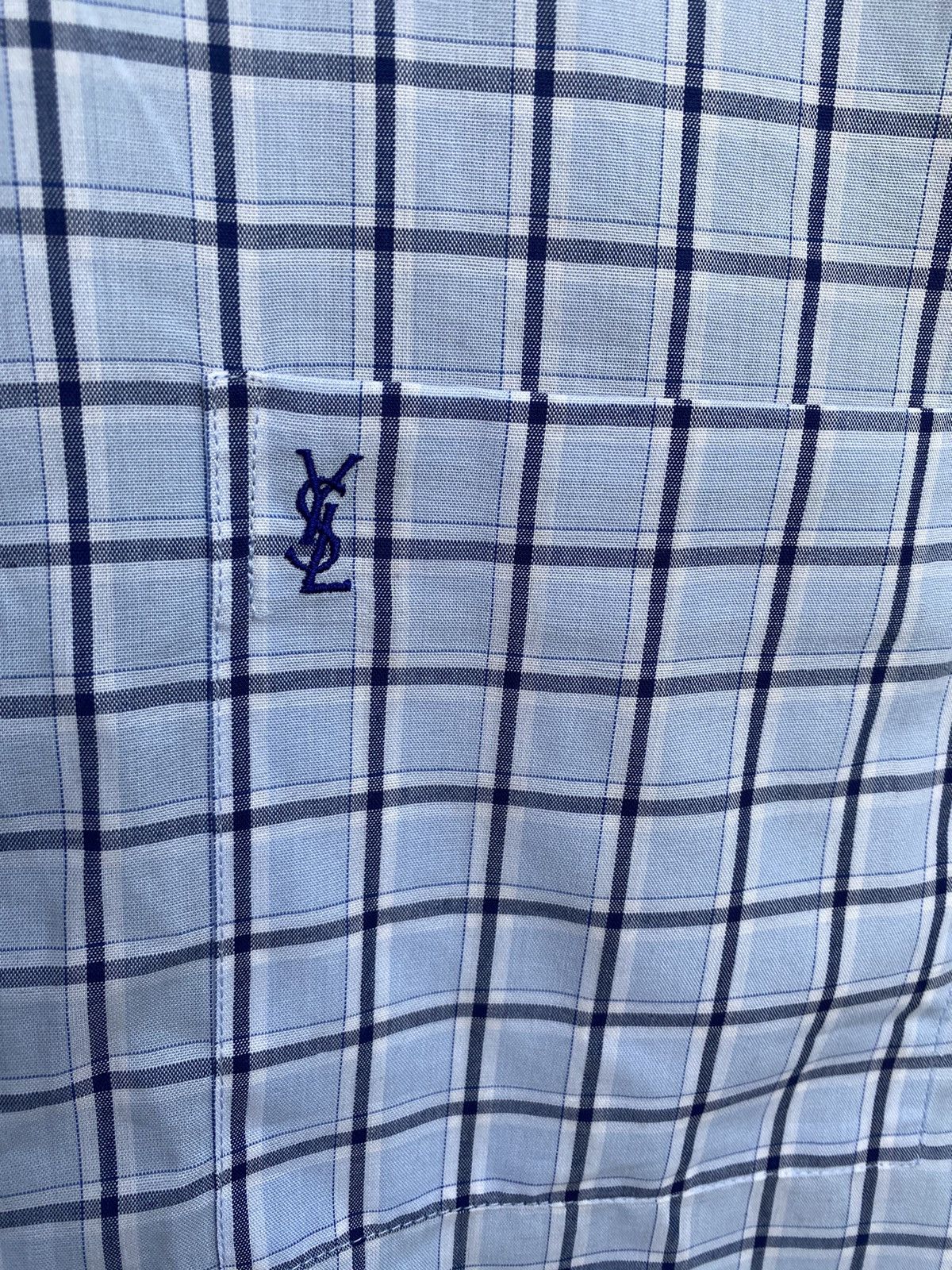 Yves Saint Laurent Summer YSL Shirt Logo Plaid Size US L / EU 52-54 / 3 - 8 Thumbnail