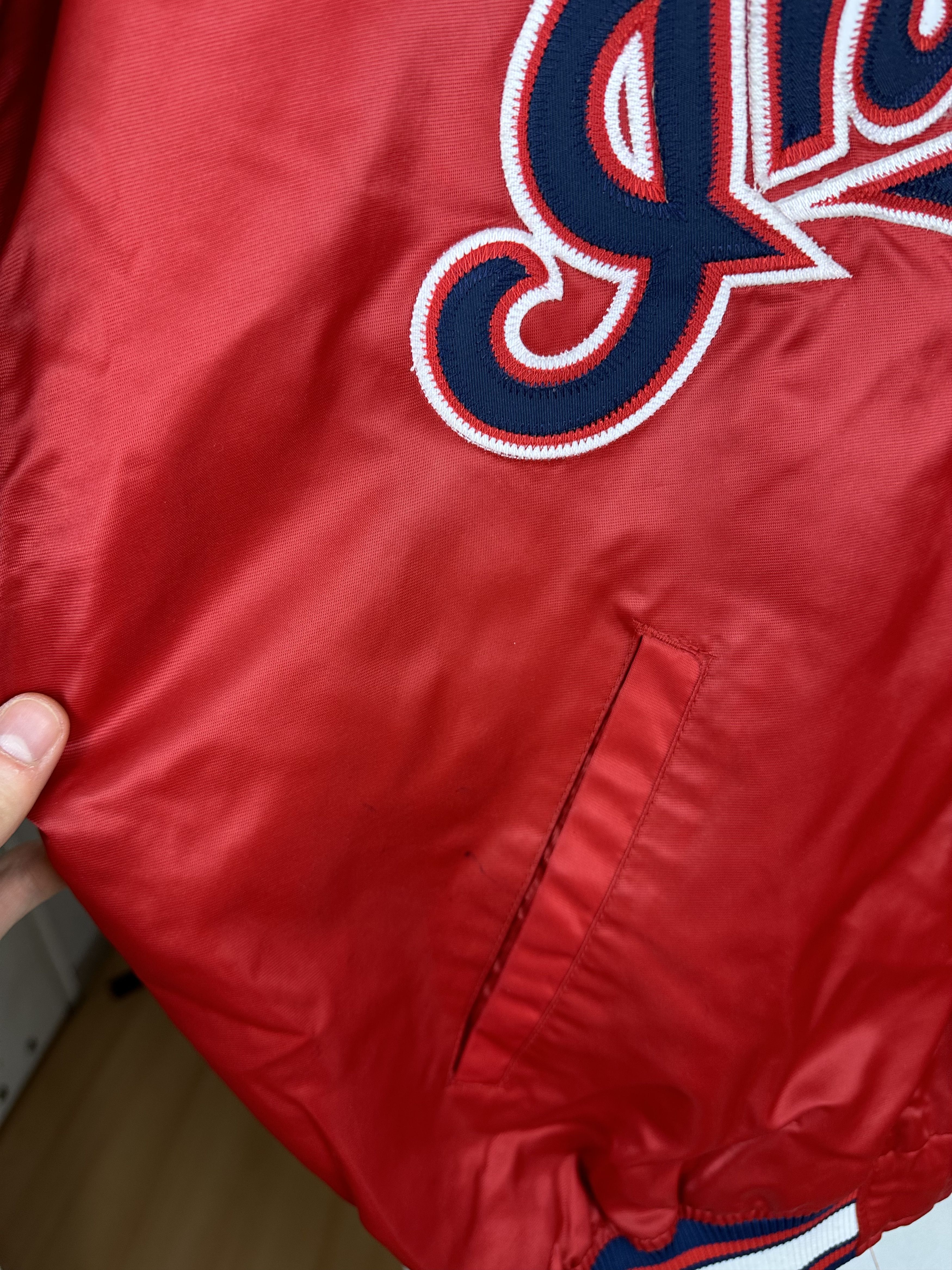 MLB × Starter × Vintage Vintage MLB Cleveland Indians Starter Satin Jacket Diamond Size US L / EU 52-54 / 3 - 8 Thumbnail