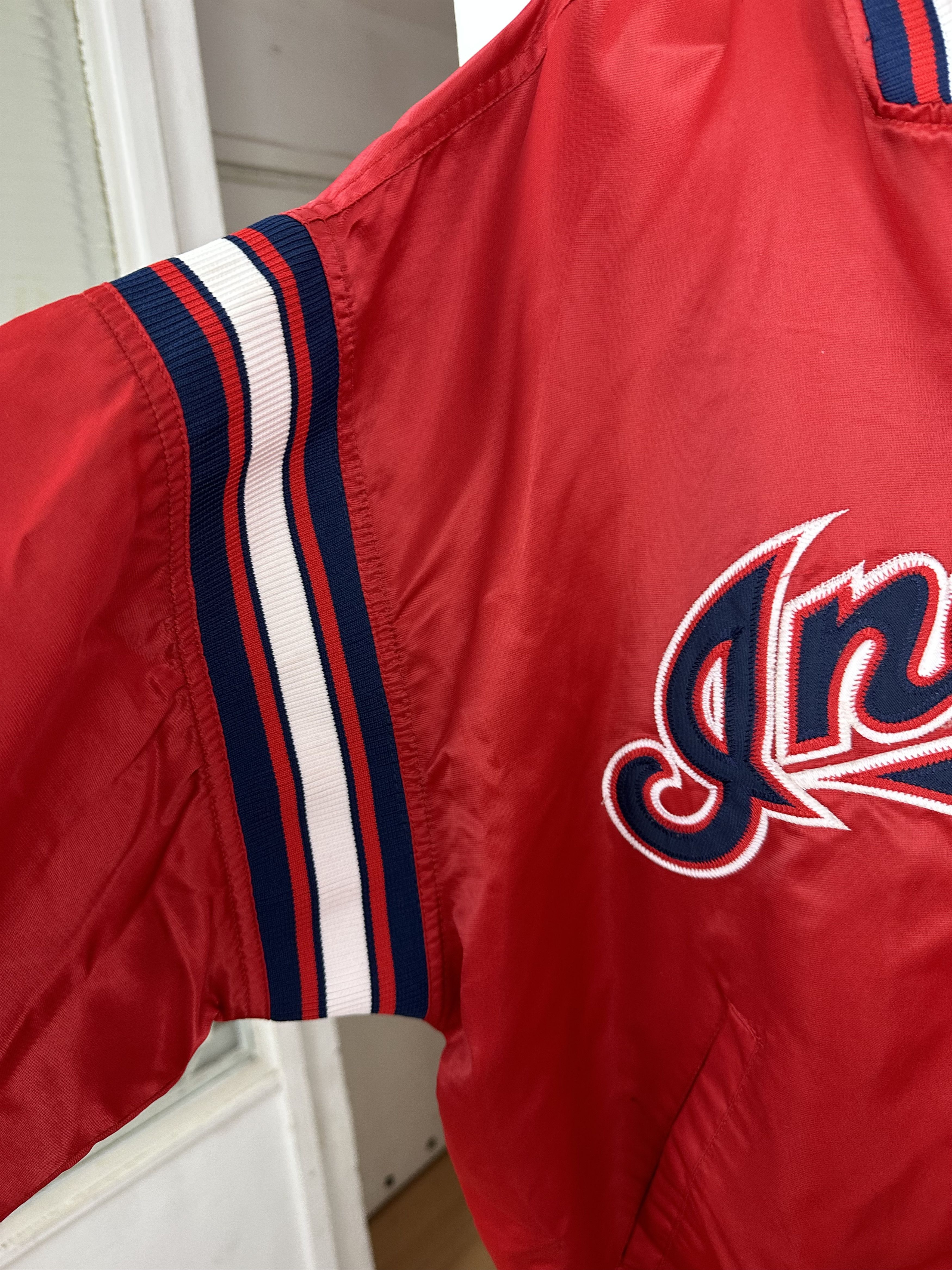 MLB × Starter × Vintage Vintage MLB Cleveland Indians Starter Satin Jacket Diamond Size US L / EU 52-54 / 3 - 9 Thumbnail
