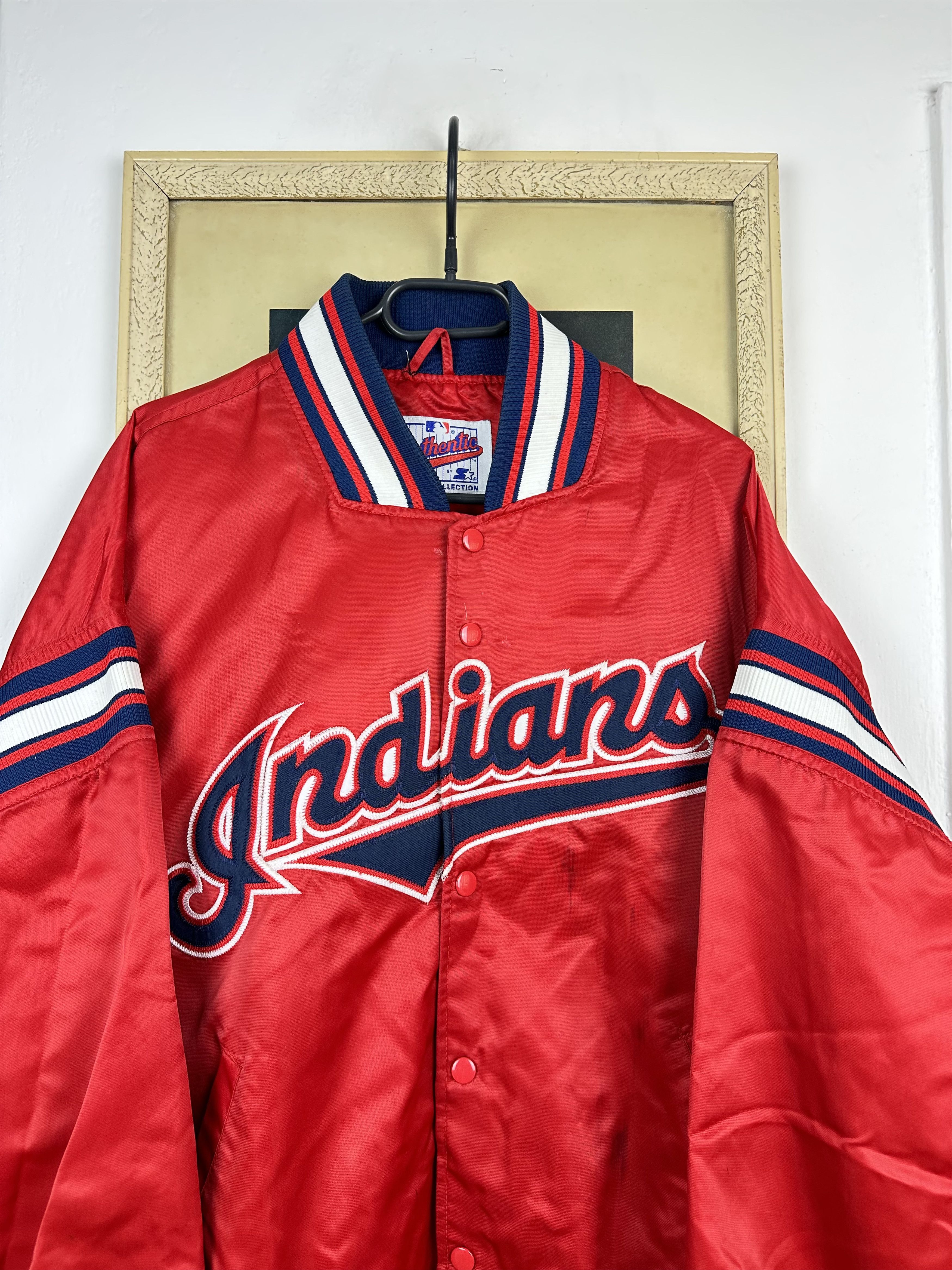 MLB × Starter × Vintage Vintage MLB Cleveland Indians Starter Satin Jacket Diamond Size US L / EU 52-54 / 3 - 2 Thumbnail