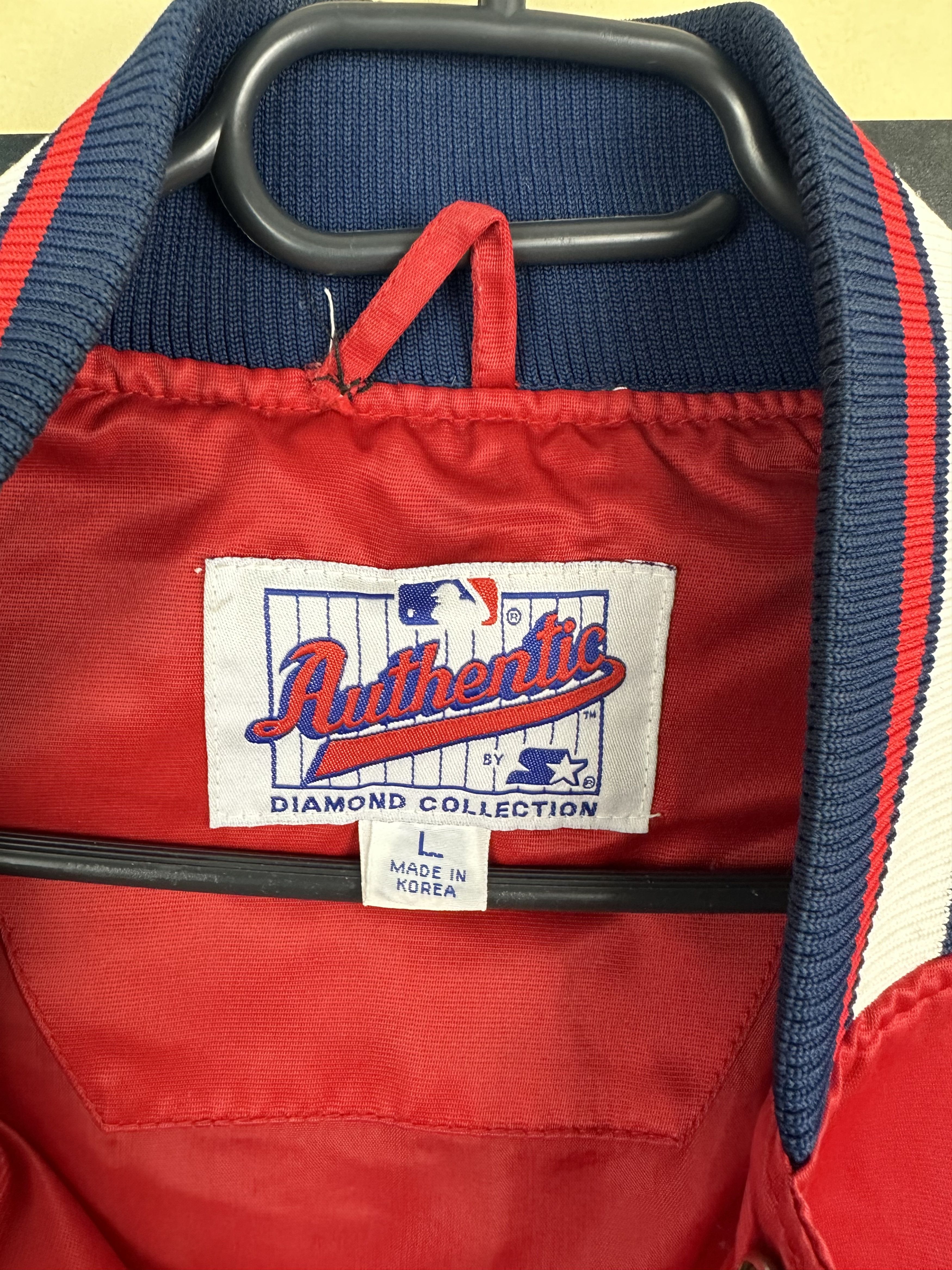 MLB × Starter × Vintage Vintage MLB Cleveland Indians Starter Satin Jacket Diamond Size US L / EU 52-54 / 3 - 7 Thumbnail