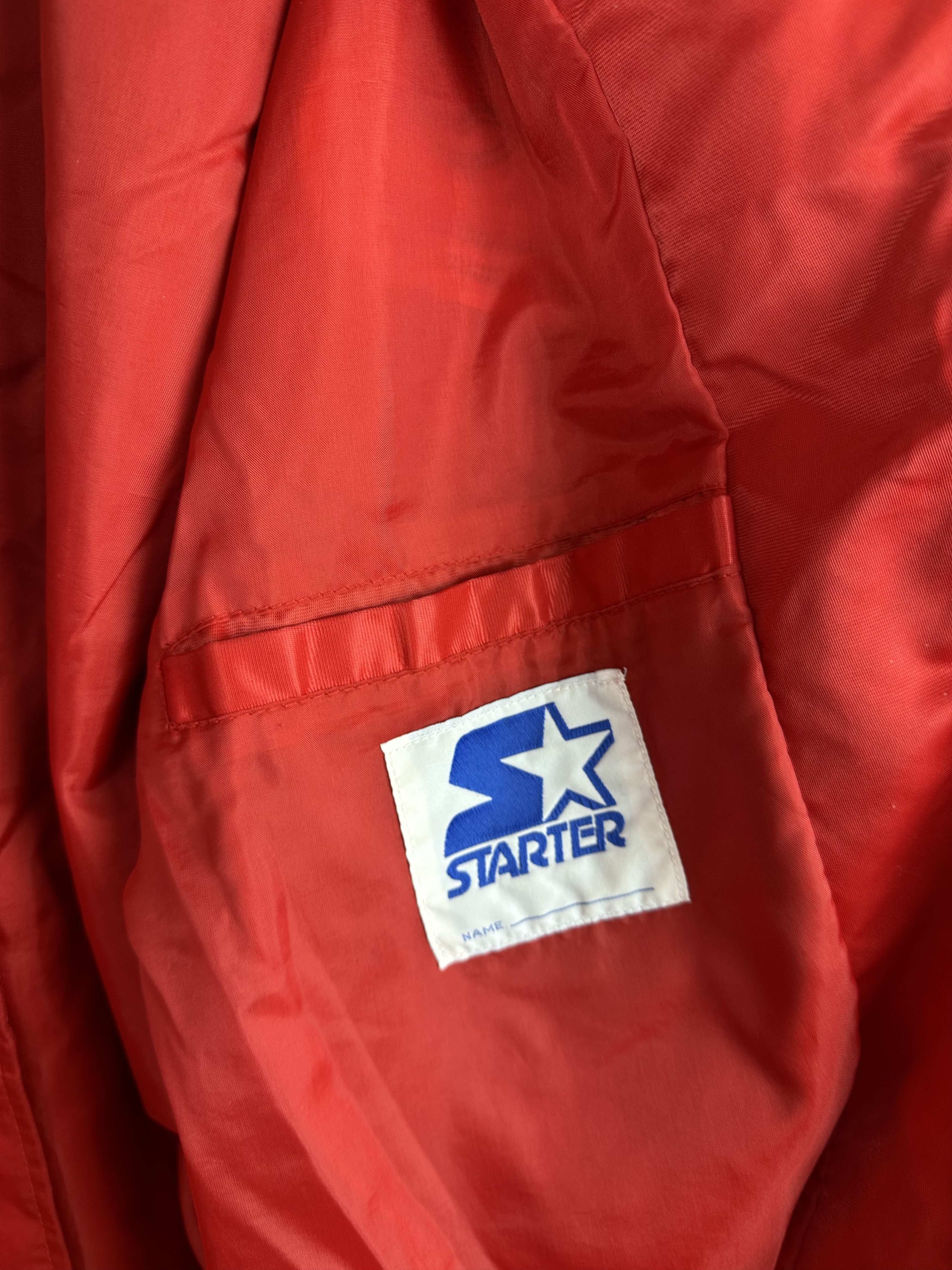 MLB × Starter × Vintage Vintage MLB Cleveland Indians Starter Satin Jacket Diamond Size US L / EU 52-54 / 3 - 10 Thumbnail