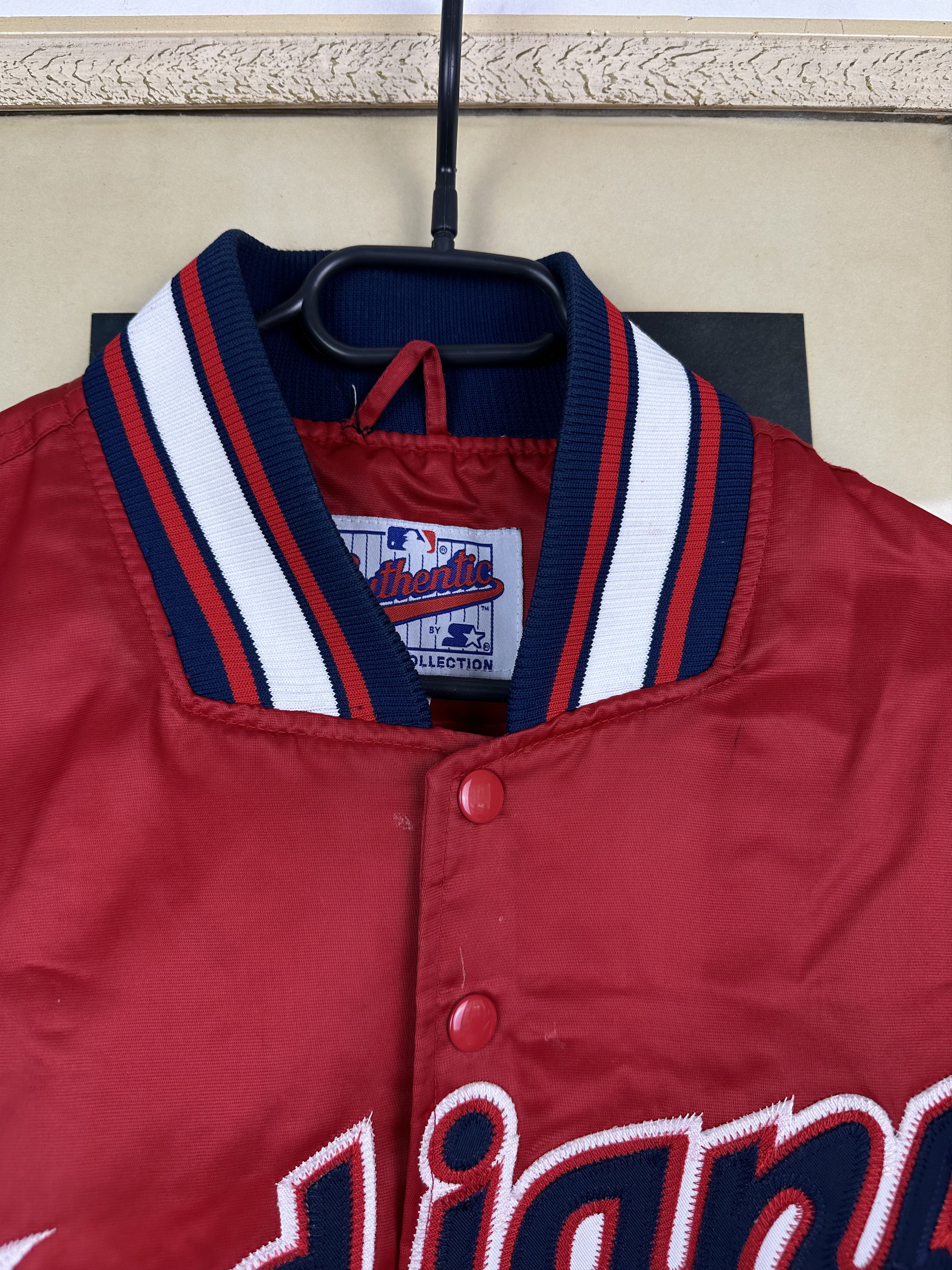MLB × Starter × Vintage Vintage MLB Cleveland Indians Starter Satin Jacket Diamond Size US L / EU 52-54 / 3 - 6 Thumbnail