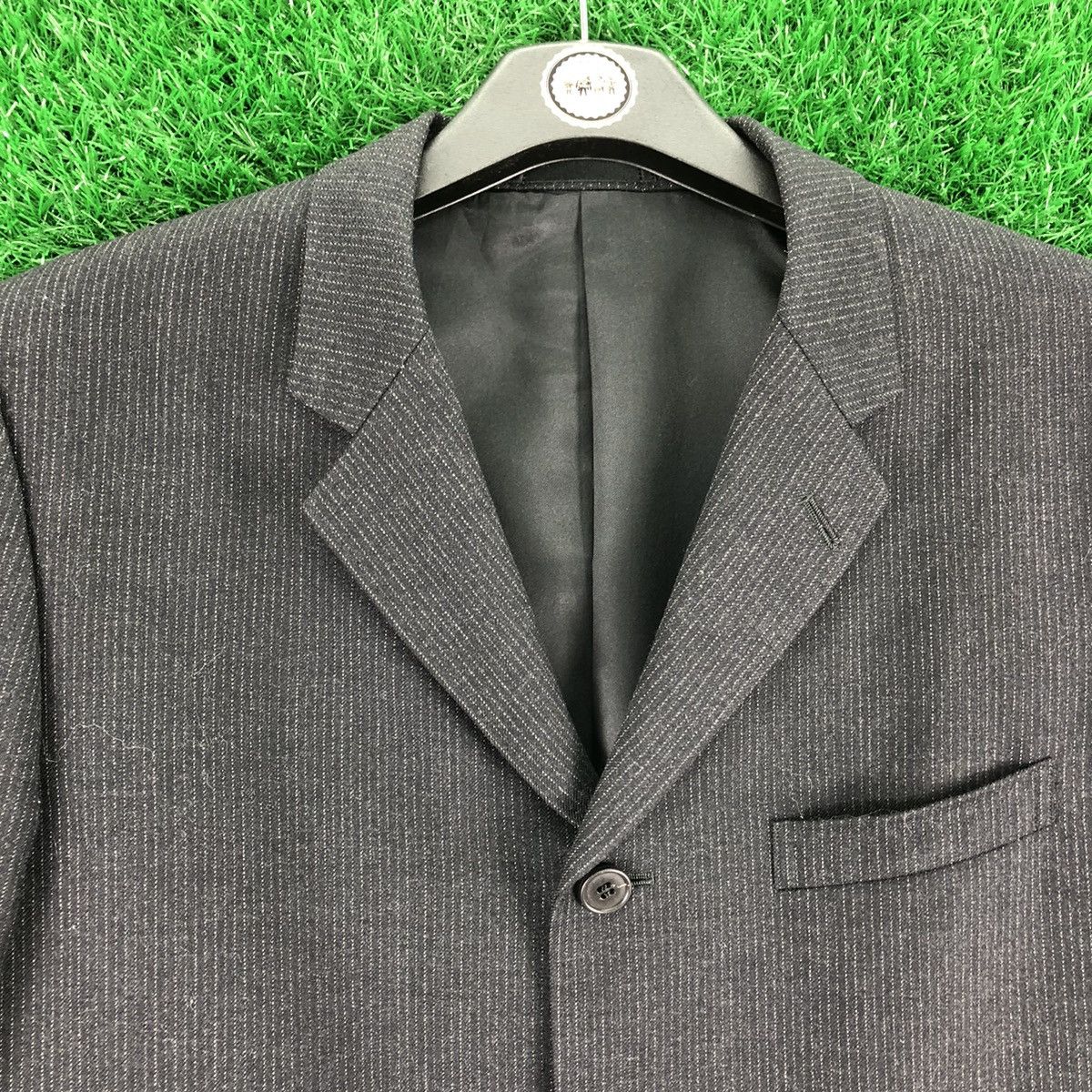 Yohji Yamamoto Vintage Yohji Yamamoto Blazer Striped Flap Pocket Size US S / EU 44-46 / 1 - 8 Thumbnail