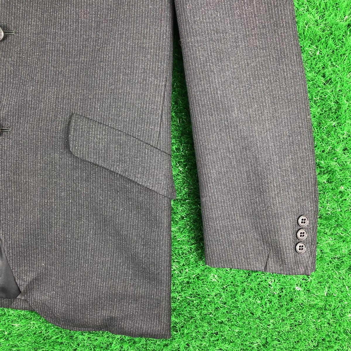Yohji Yamamoto Vintage Yohji Yamamoto Blazer Striped Flap Pocket Size US S / EU 44-46 / 1 - 3 Thumbnail