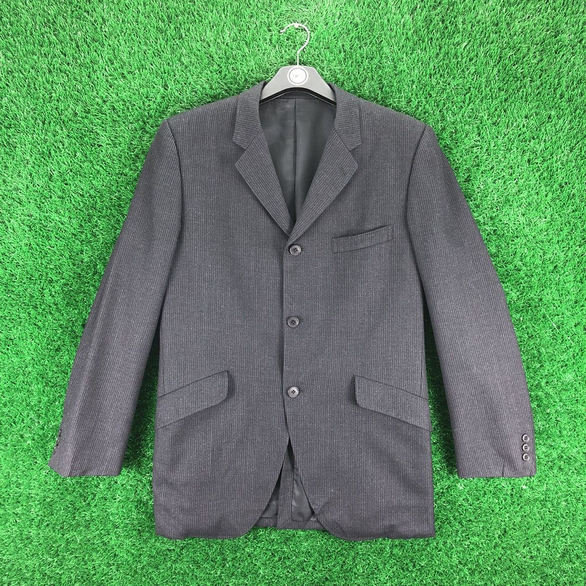 Yohji Yamamoto Vintage Yohji Yamamoto Blazer Striped Flap Pocket Size US S / EU 44-46 / 1 - 1 Thumbnail