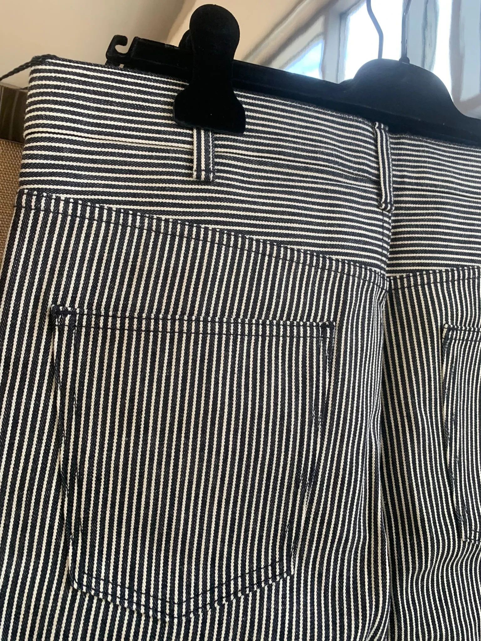 Celine Slim Low Rise Patch Denim in Hickory Stripe Size US 28 / EU 44 - 14 Thumbnail