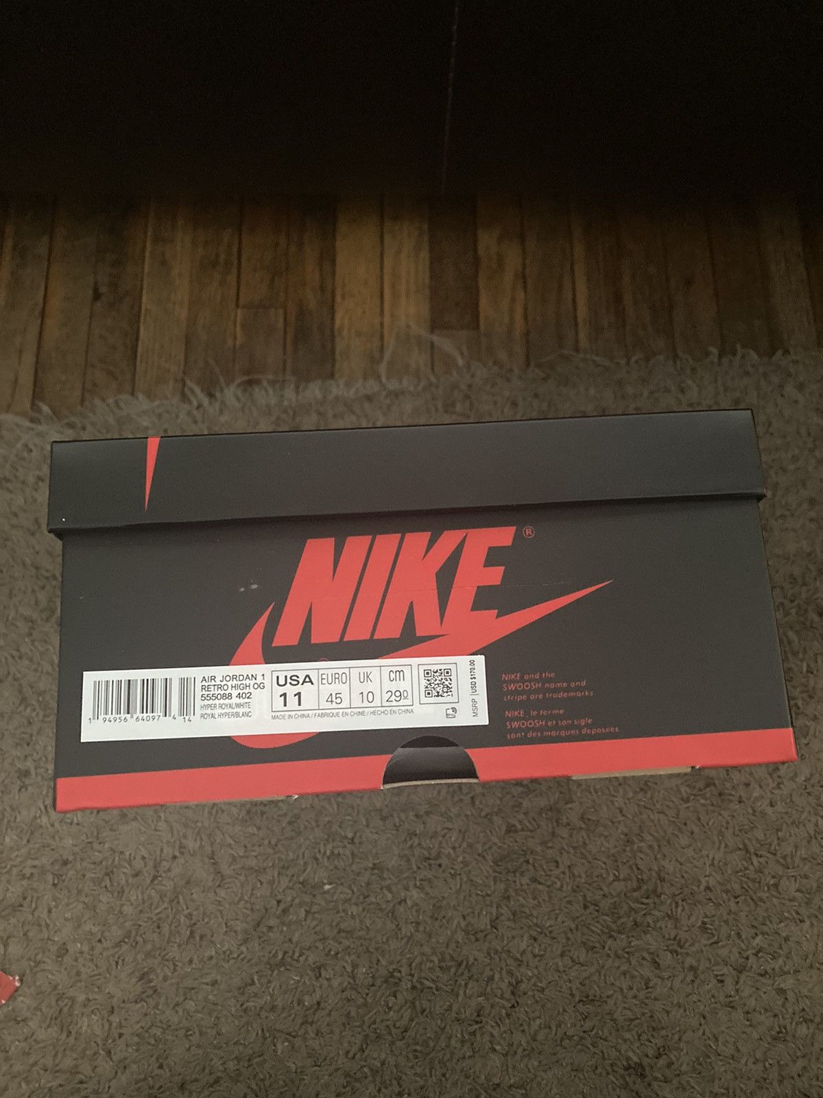 Jordan Brand × Nike Air Jordan 1 Hyper Royal Size 11 Size US 11 / EU 44 - 10 Thumbnail