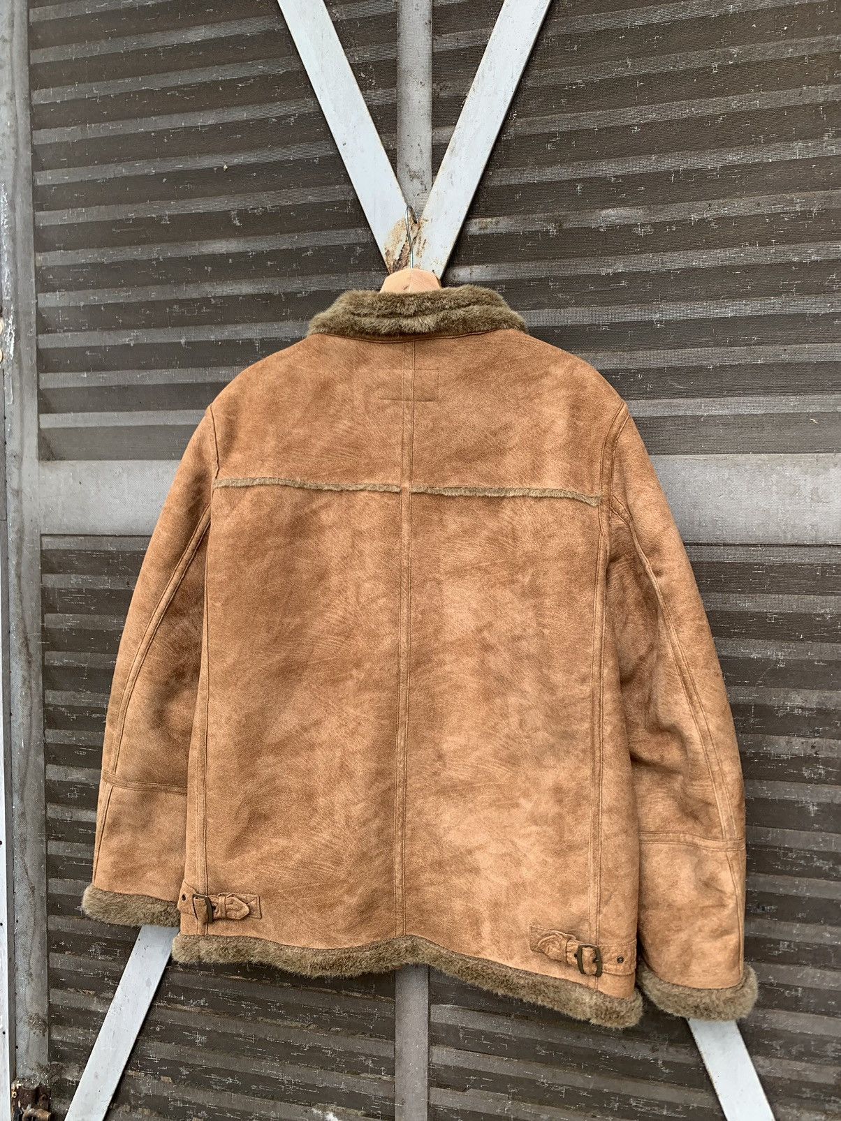 Vintage 👹Vintage CARTER'S Fur Lining Brown Leather Jacket Size US L / EU 52-54 / 3 - 9 Thumbnail