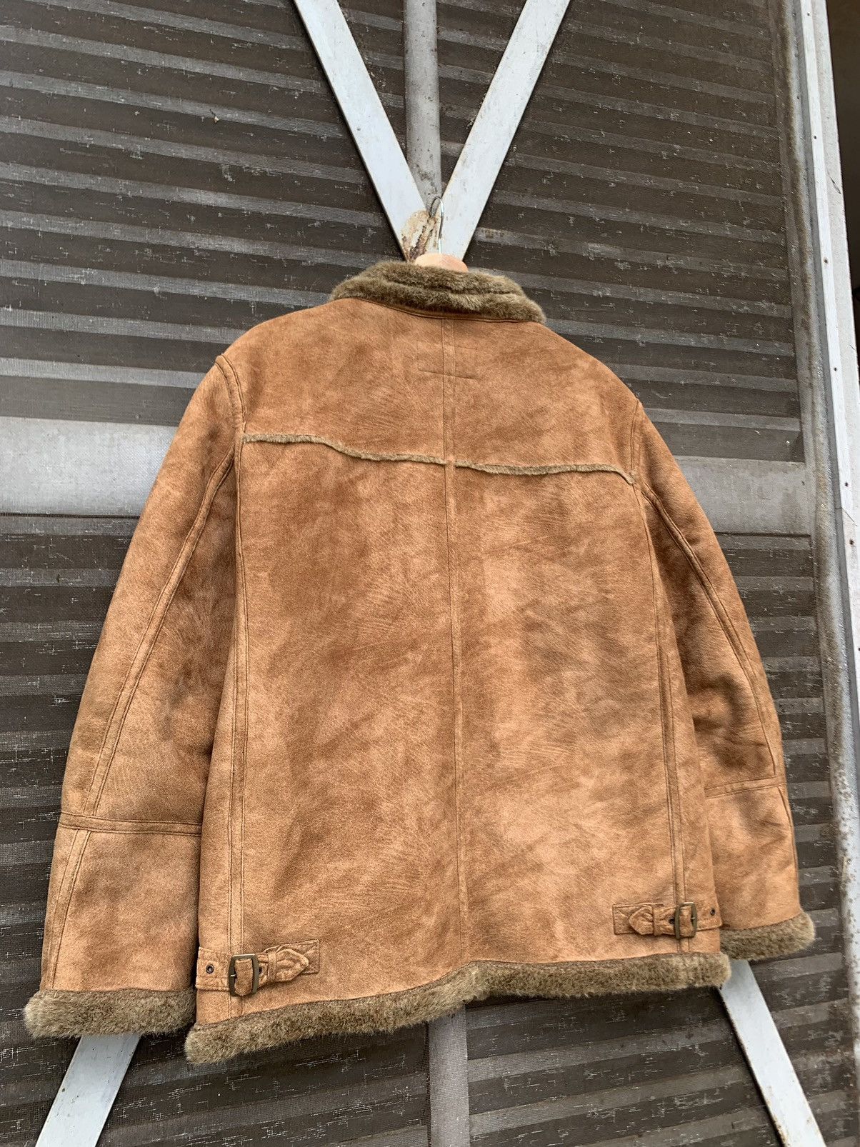 Vintage 👹Vintage CARTER'S Fur Lining Brown Leather Jacket Size US L / EU 52-54 / 3 - 7 Thumbnail