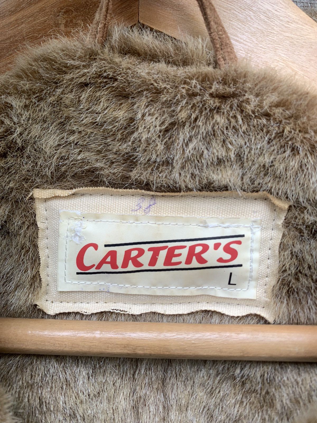 Vintage 👹Vintage CARTER'S Fur Lining Brown Leather Jacket Size US L / EU 52-54 / 3 - 13 Thumbnail