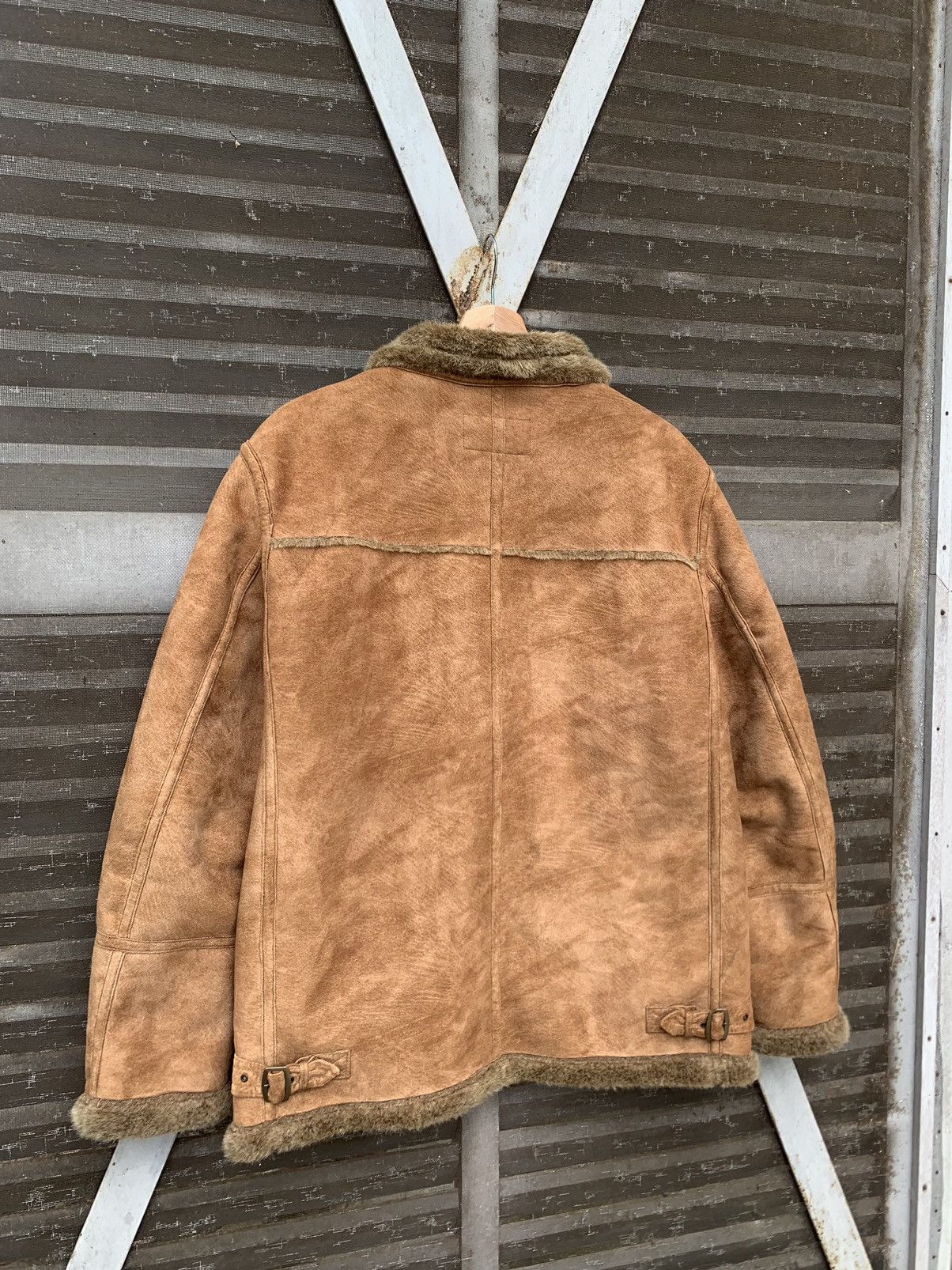 Vintage 👹Vintage CARTER'S Fur Lining Brown Leather Jacket Size US L / EU 52-54 / 3 - 8 Thumbnail
