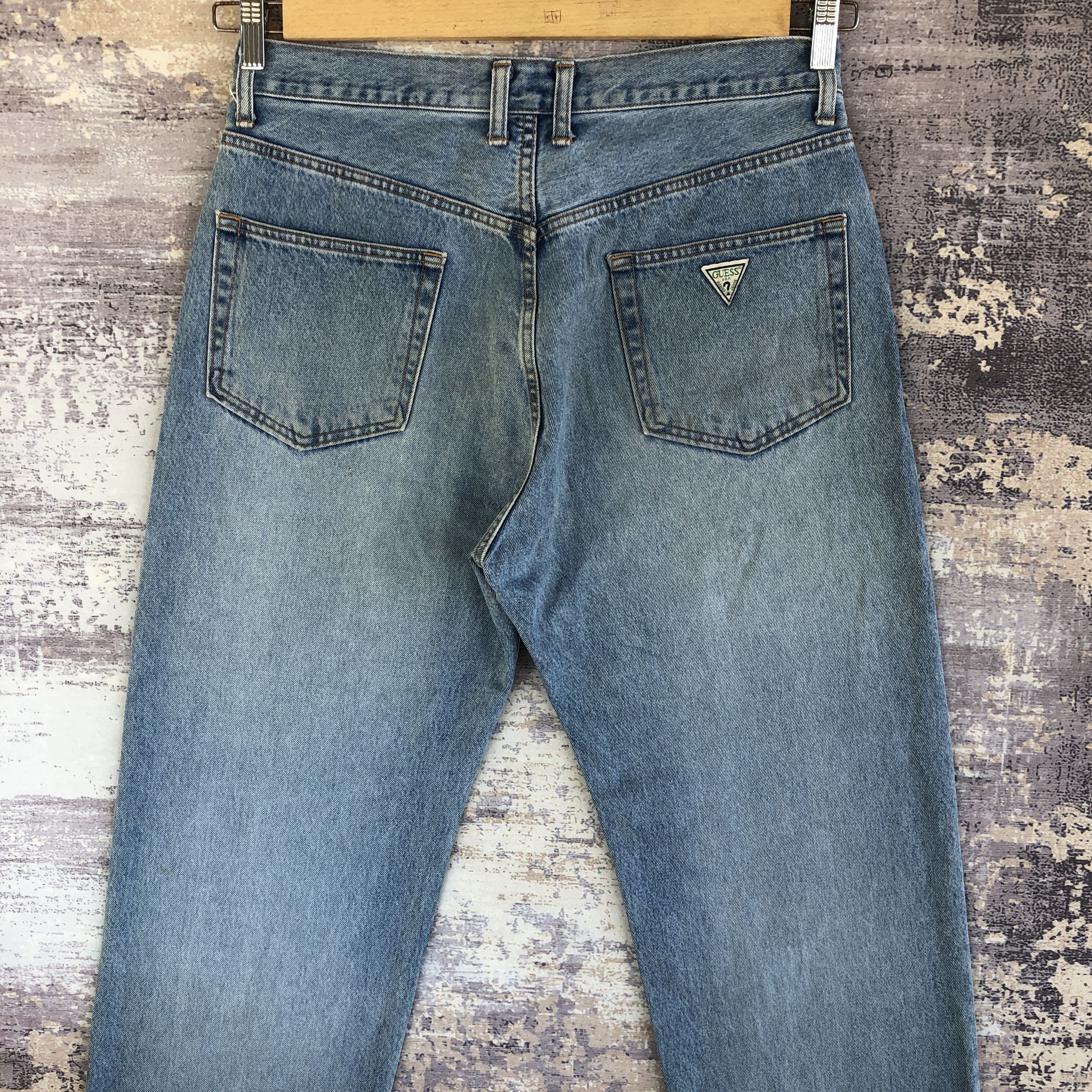 Guess Vintage 90s Guess Faded Blue Jeans Light Wash Denim Pants Size US 32 / EU 48 - 4 Thumbnail