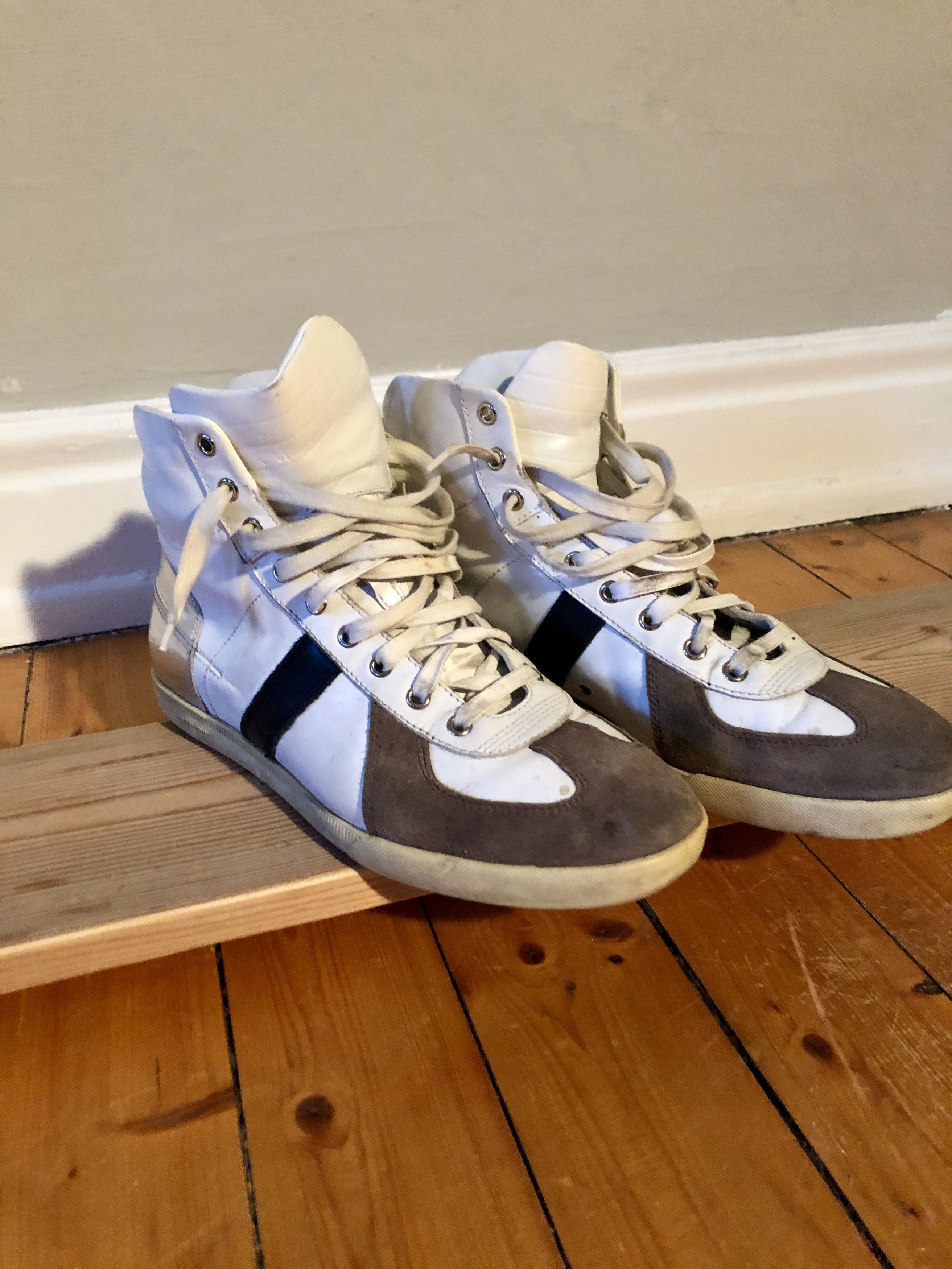 image of Dior Homme Vintage Army Trainers Shoes in White, Men's (Size 8)