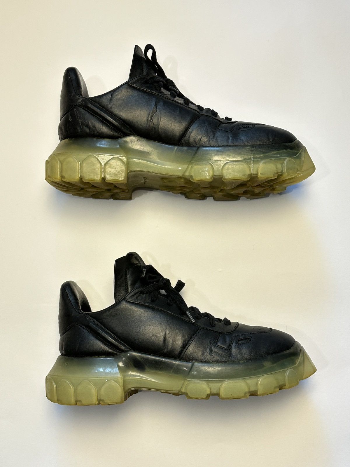 Rick Owens RARE Rick Owens Black Maximal Tractor Sneakers Size US 10.5 / EU 43-44 - 2 Thumbnail